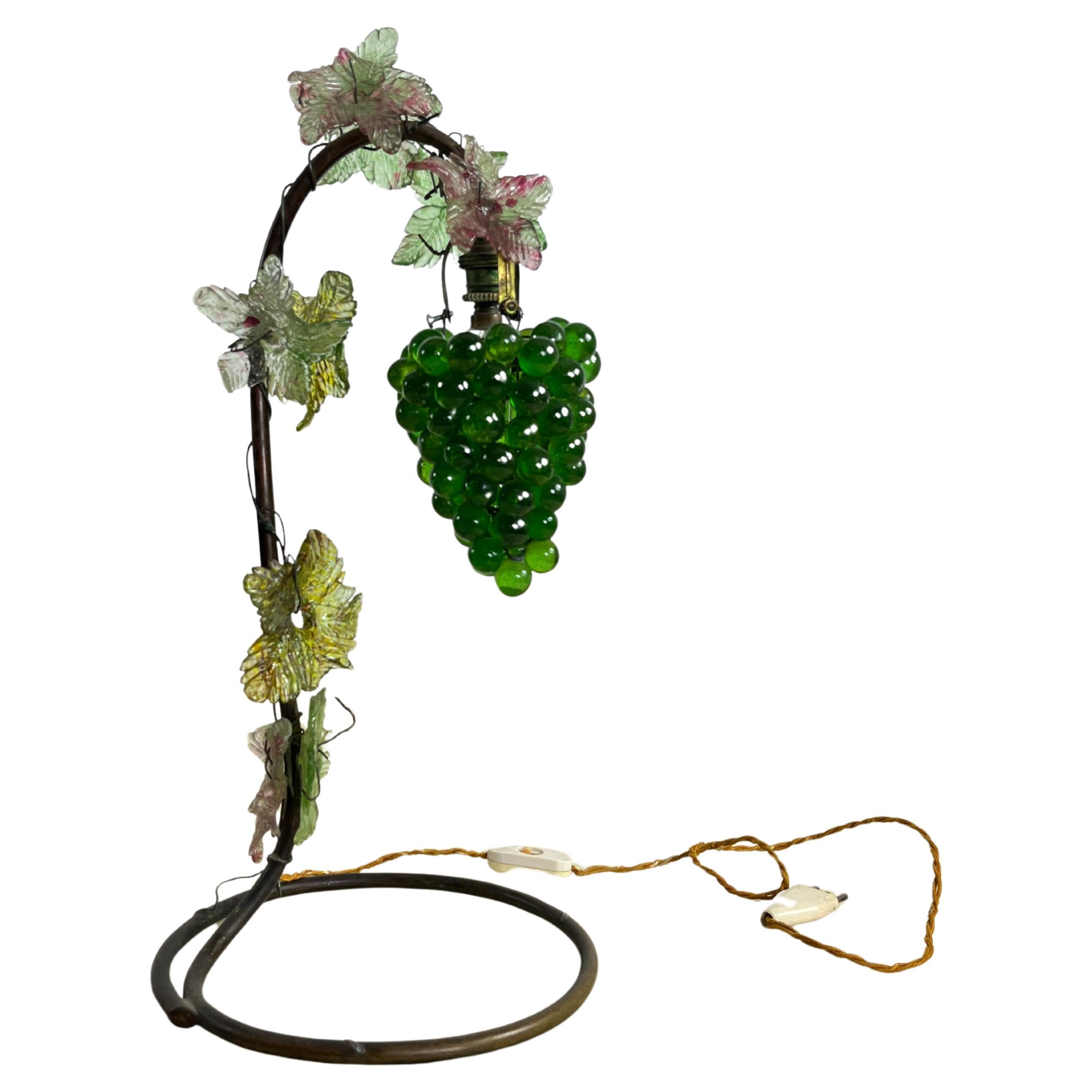 Tischlampe aus farbigem Muranoglas, 1960er Jahre