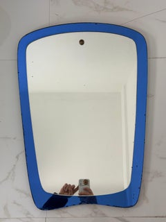 Mid-century colored Wall Mirror attributed to Cristal Arte, 1960s