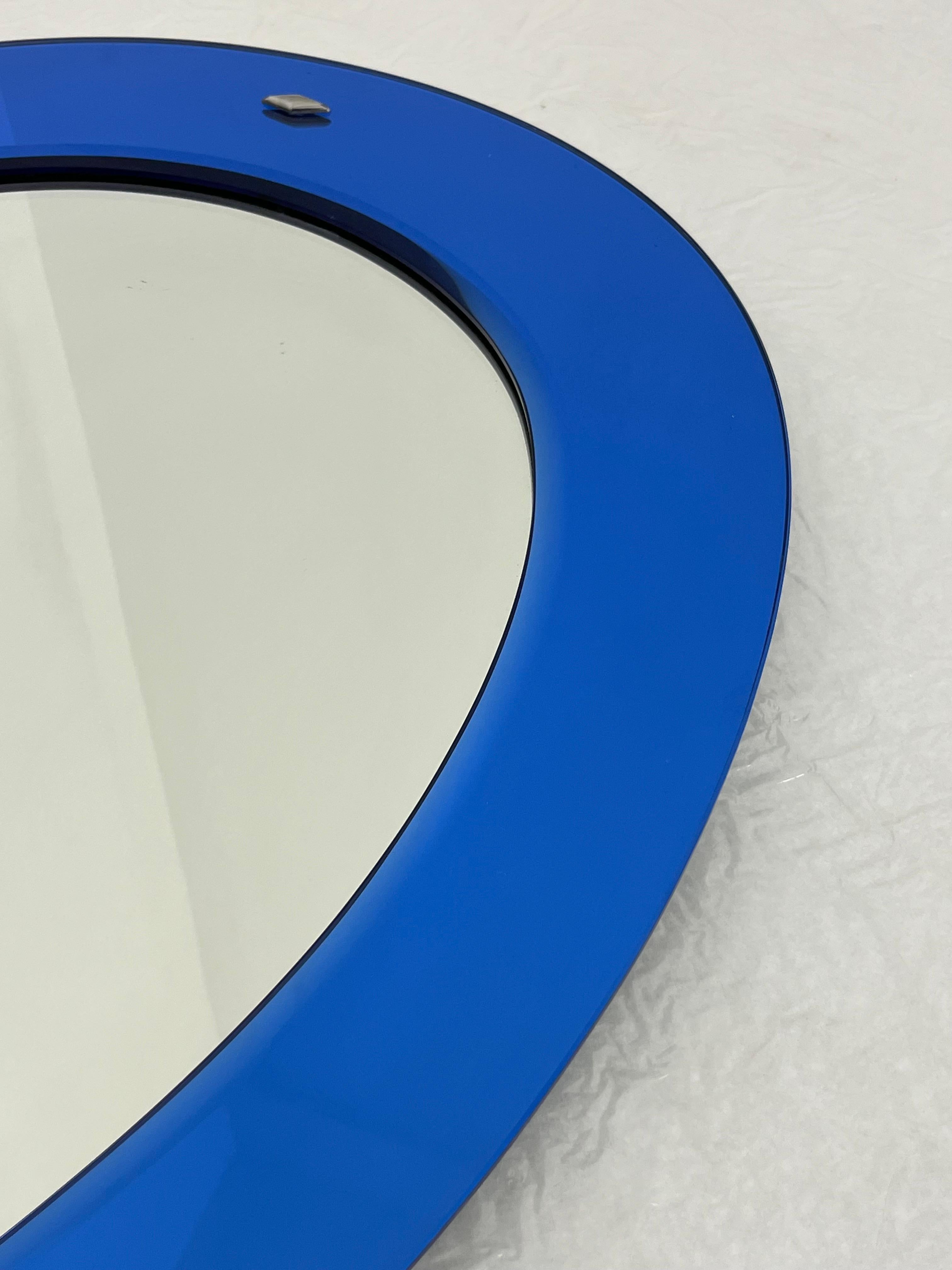 Mid-century Colored Wall Mirror attributed to Cristal Arte, 1960s For Sale 1