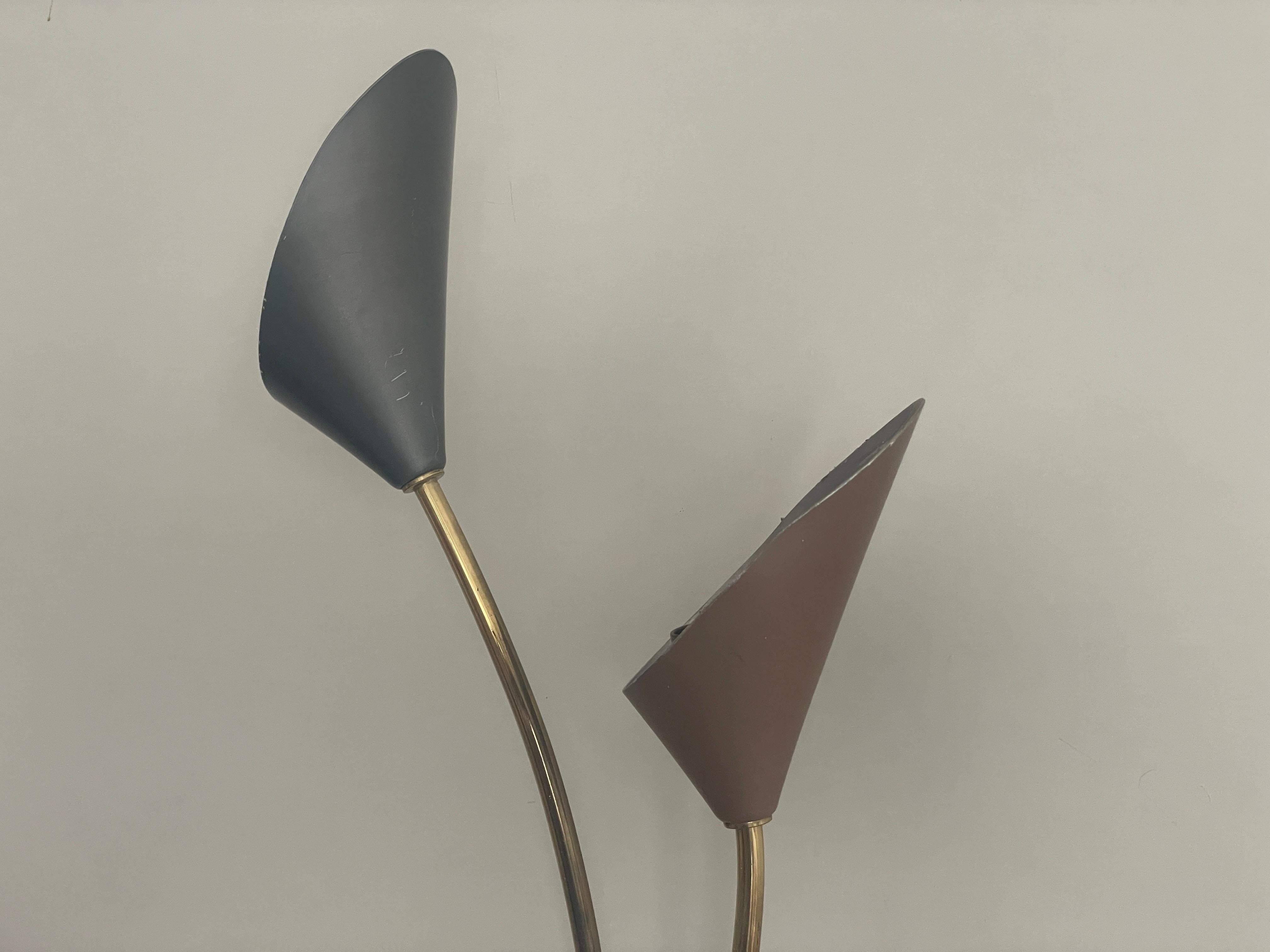 Pareja de coloridos candelabros Sputnik de 2 y 3 brazos de mediados de siglo, años 50, Alemania en Excelente estado para la venta en Hagenbach, DE