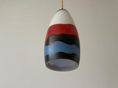 Mid-Century Colorful Glass Pendant Lamp, 1960s, Italy