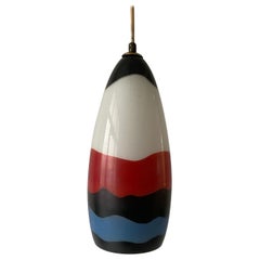 Mid-Century Colorful Glass Pendant Lamp, 1960s, Italy