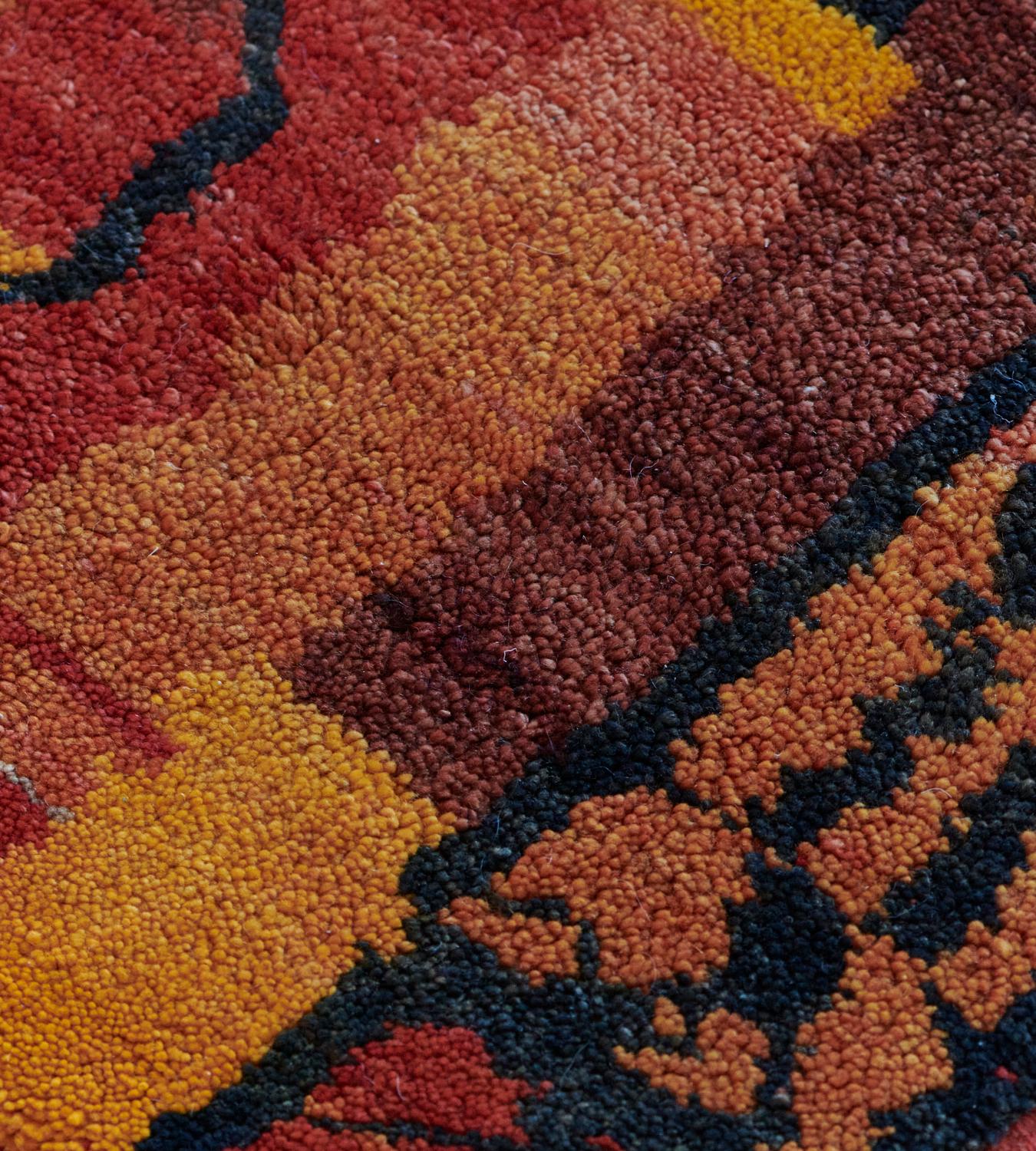 Mid-Century Colorful Handwoven Turkish Rug For Sale 1