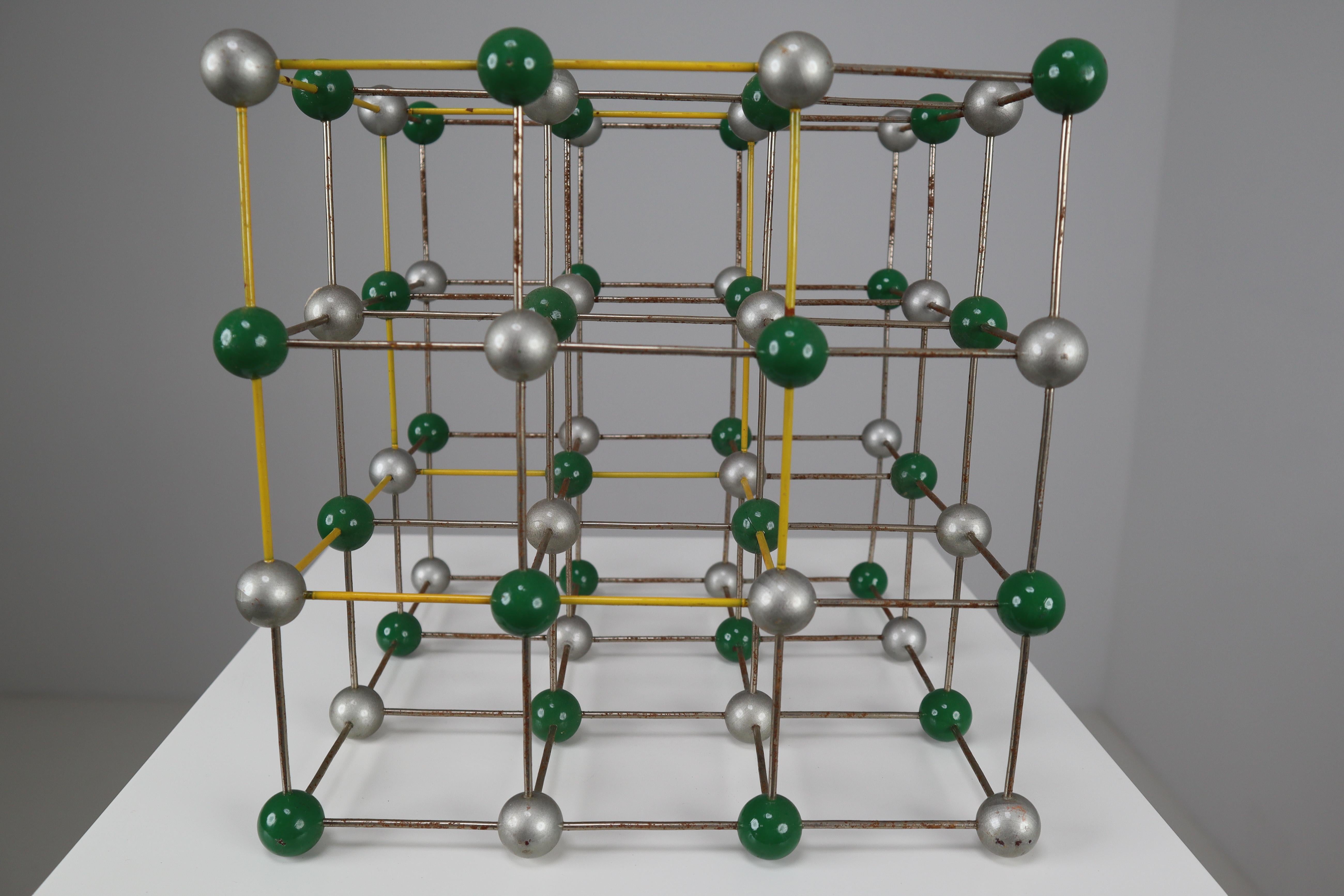 Metal Mid-Century Colorful Molecular Atomic Model from a School in Prague