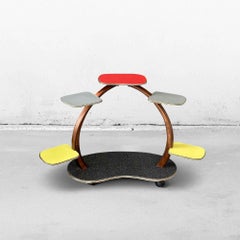 Mid-Century Colorful Plant Stand or Flower Table, Germany, 1950s