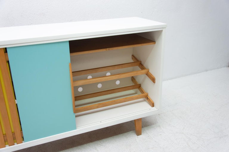 Midcentury Colorful Shoe Rack, Eastern Bloc, 1960s For Sale at 1stDibs