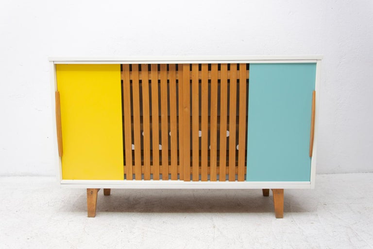 Midcentury Colorful Shoe Rack, Eastern Bloc, 1960s For Sale at 1stDibs
