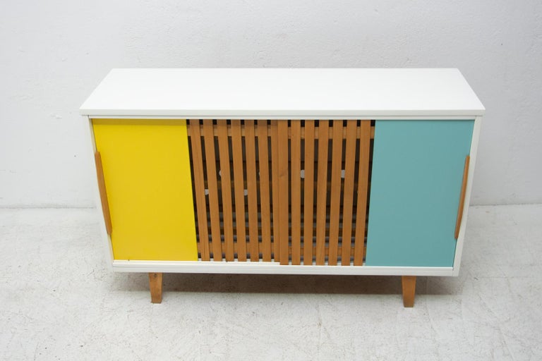 Midcentury Colorful Shoe Rack, Eastern Bloc, 1960s For Sale at 1stDibs