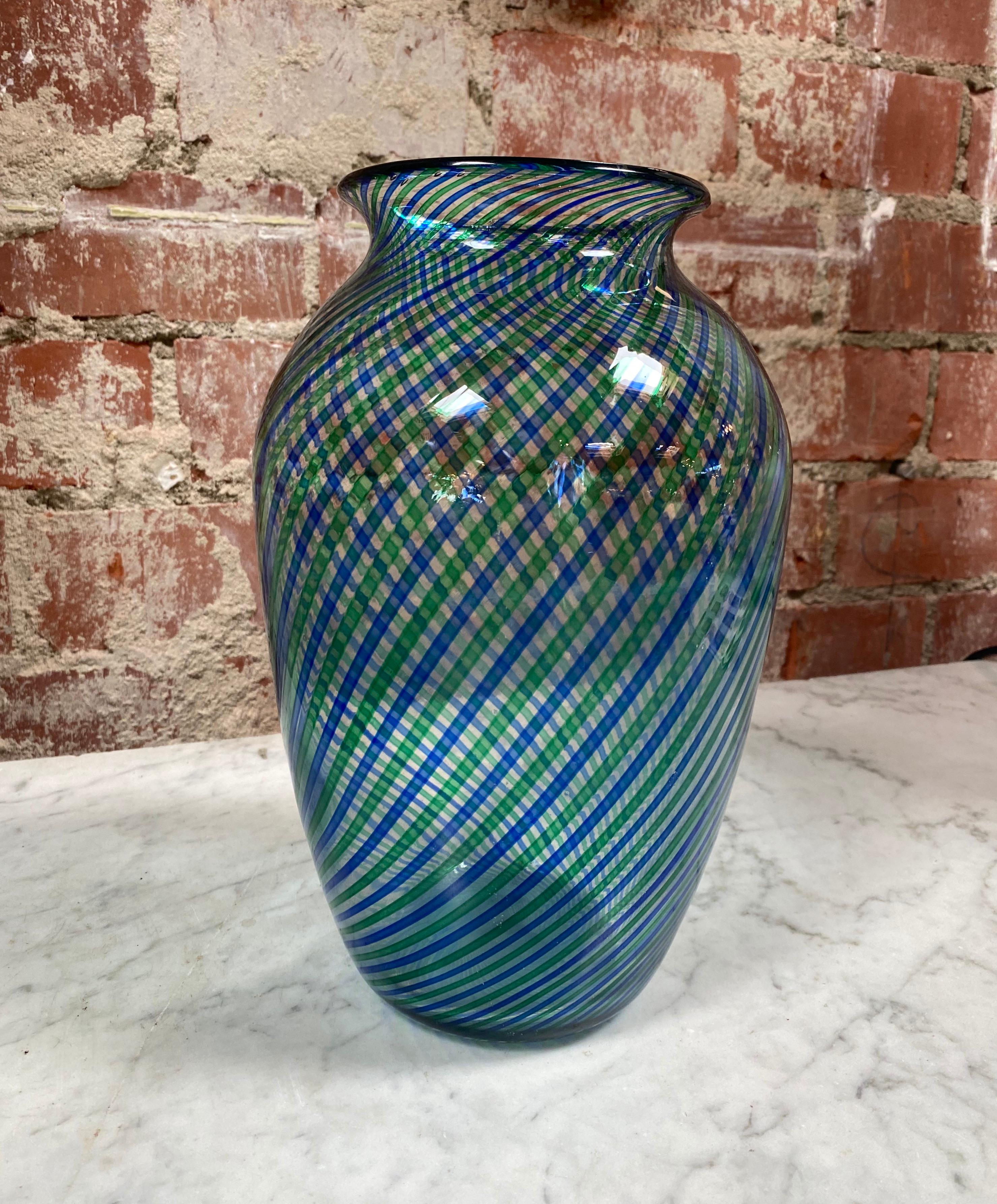 Late 20th Century Mid Century Colorful Vase Italy 1970s For Sale