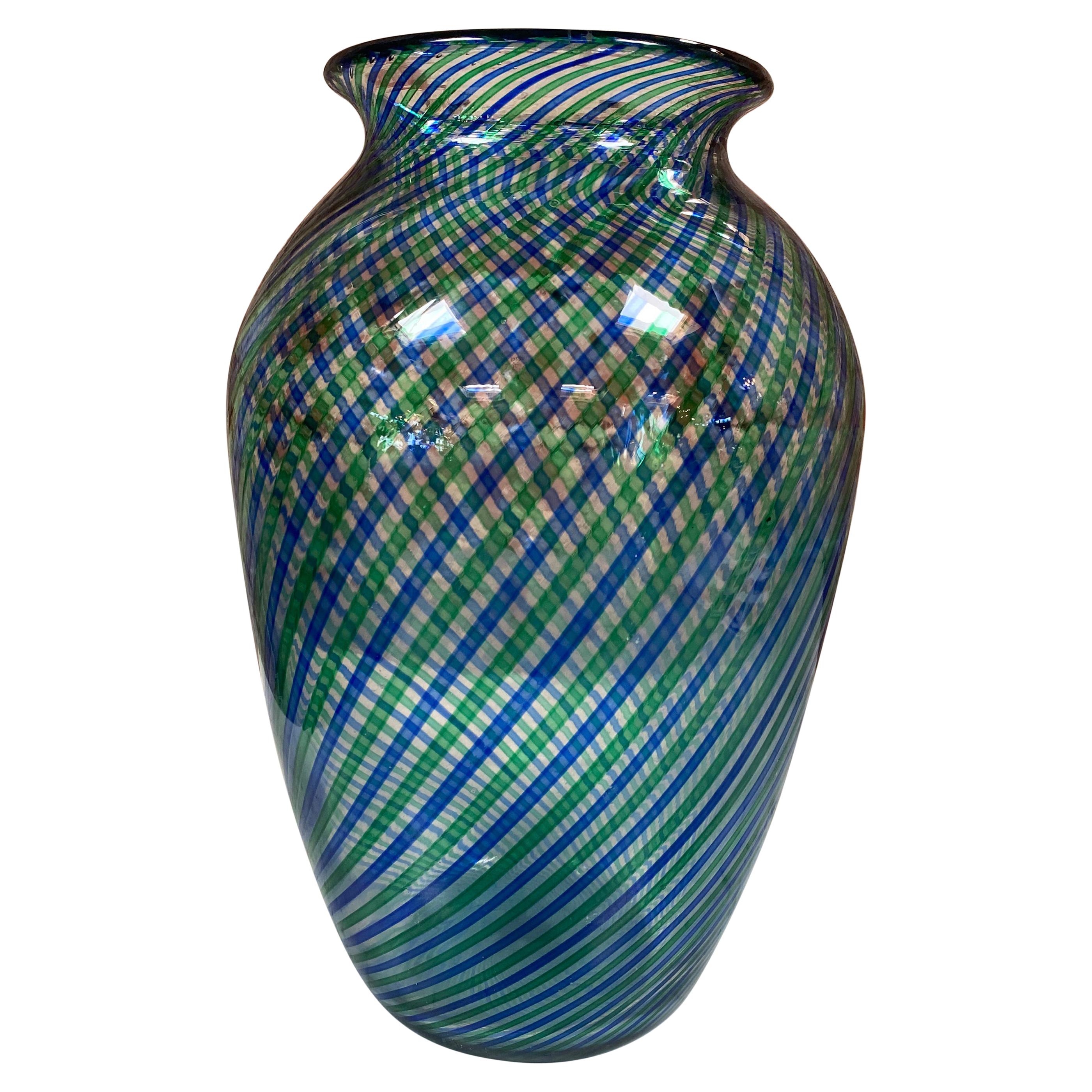 Mid Century Bunte Vase Italien 1970er