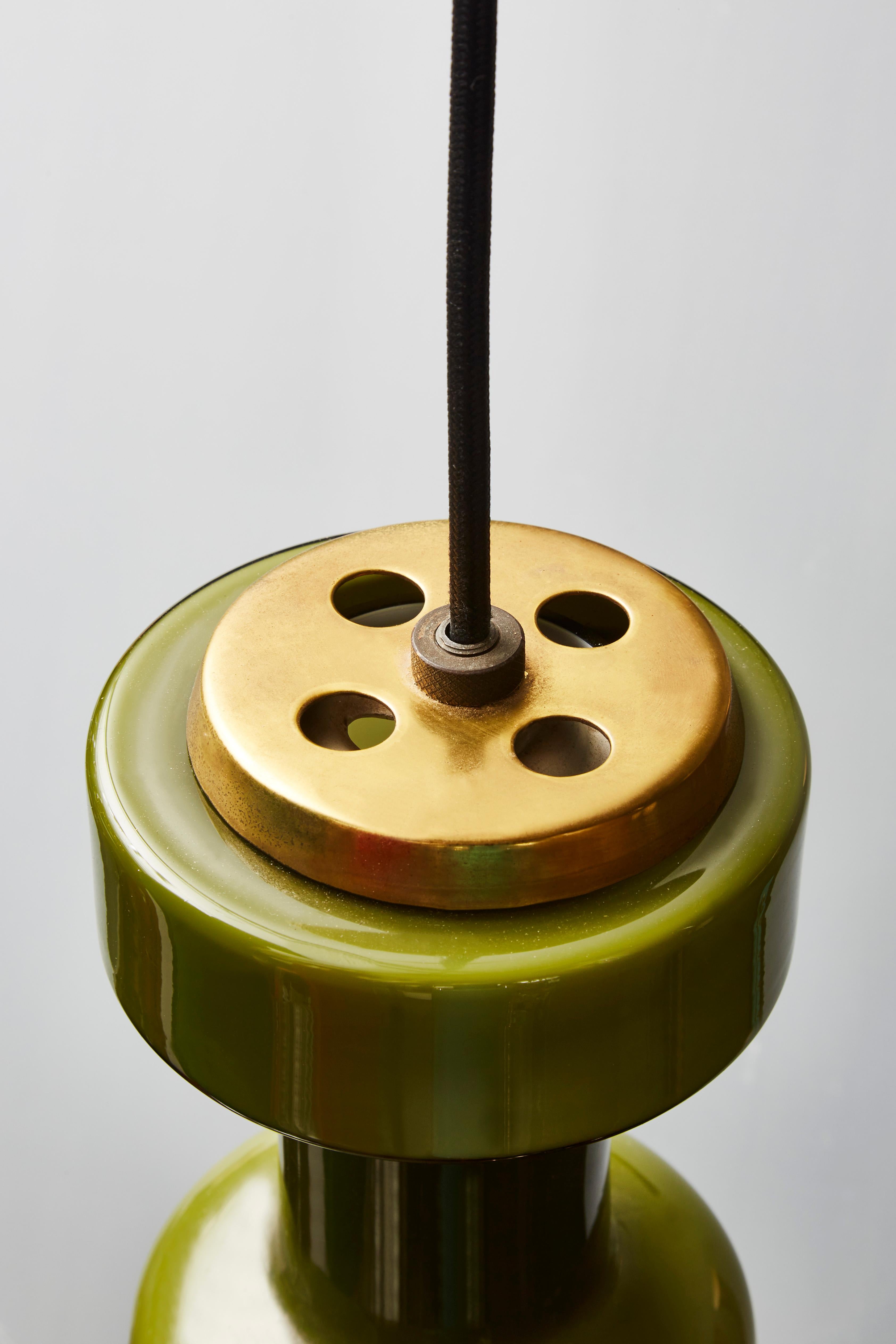 Midcentury Colorfull Suspended Glass Chandelier 1