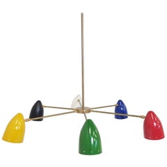 Mid-Century Coloured Chandelier, 1960s