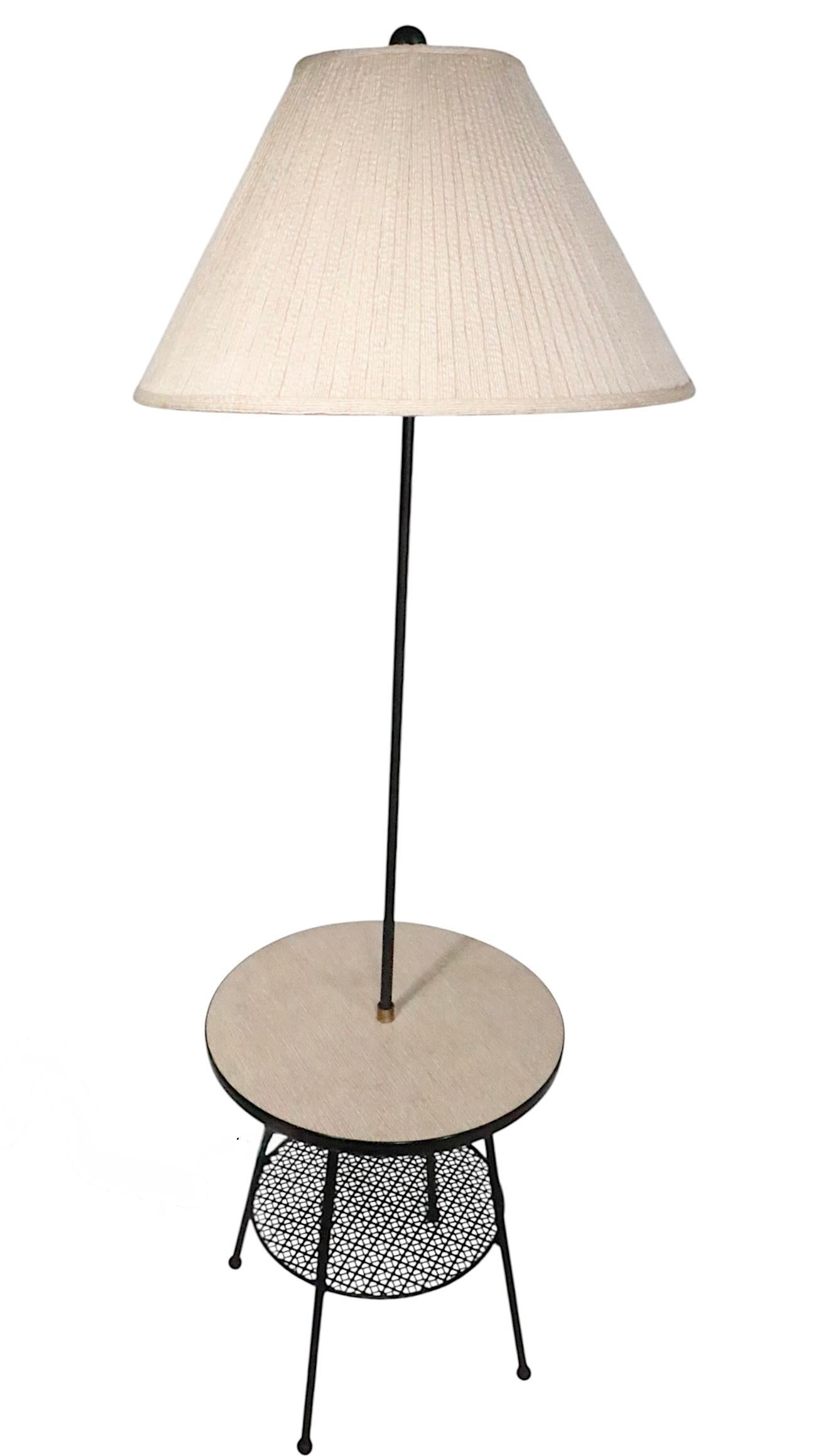 Mid Century Combination Floor Lamp Table For Sale 4