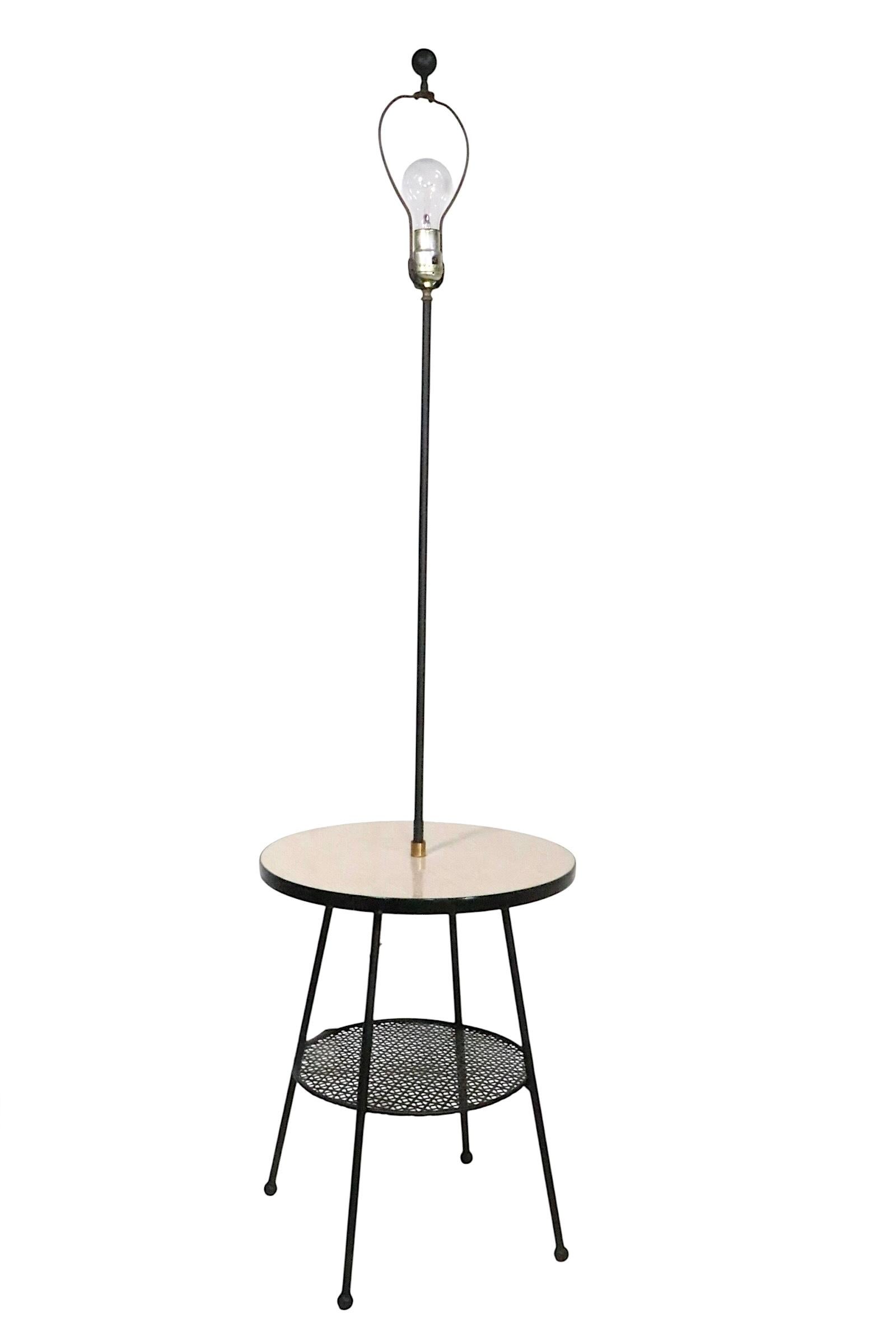 Mid Century Combination Floor Lamp Table For Sale 5