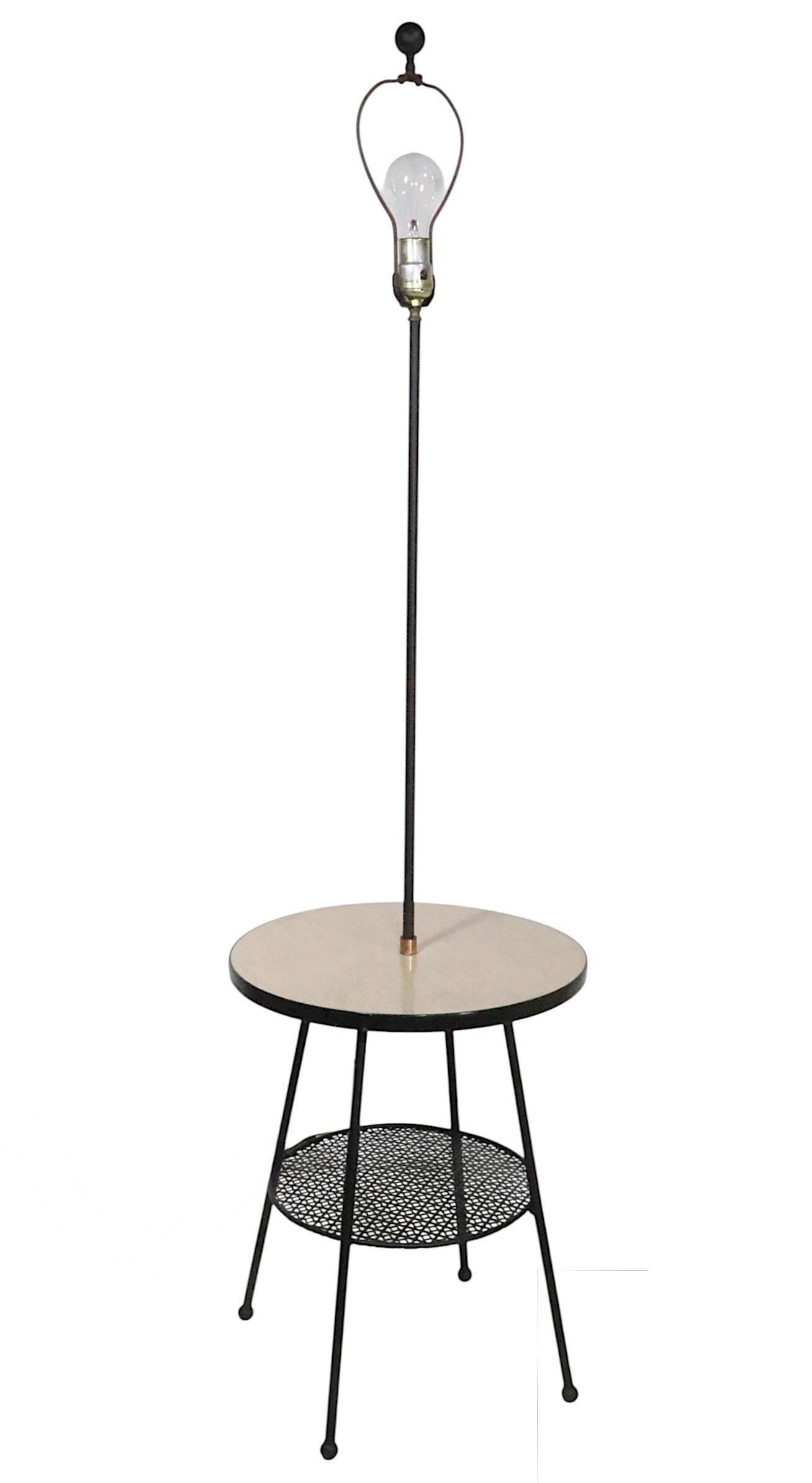 Mid Century Combination Floor Lamp Table For Sale 7