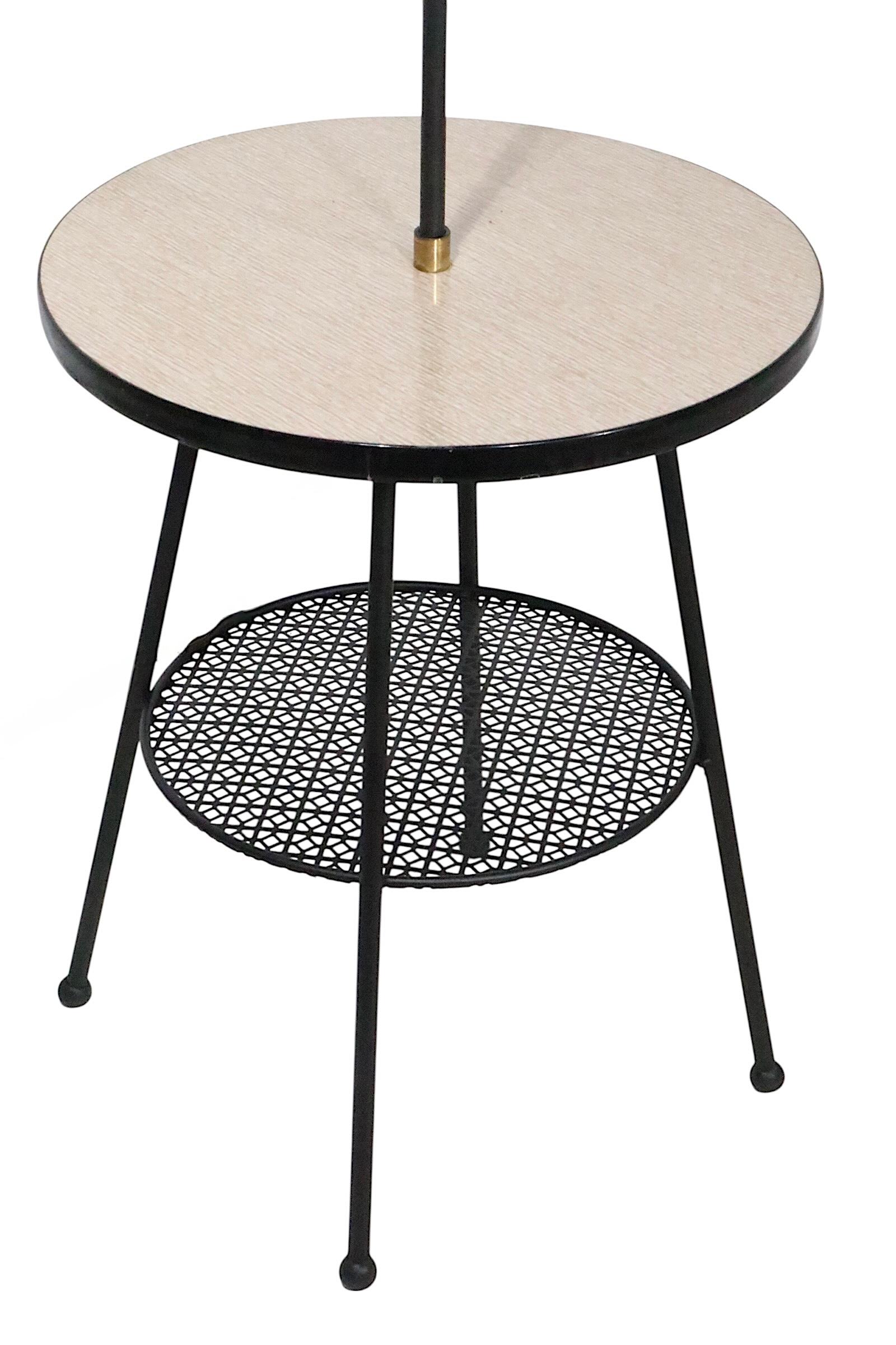 Mid Century Combination Floor Lamp Table For Sale 8