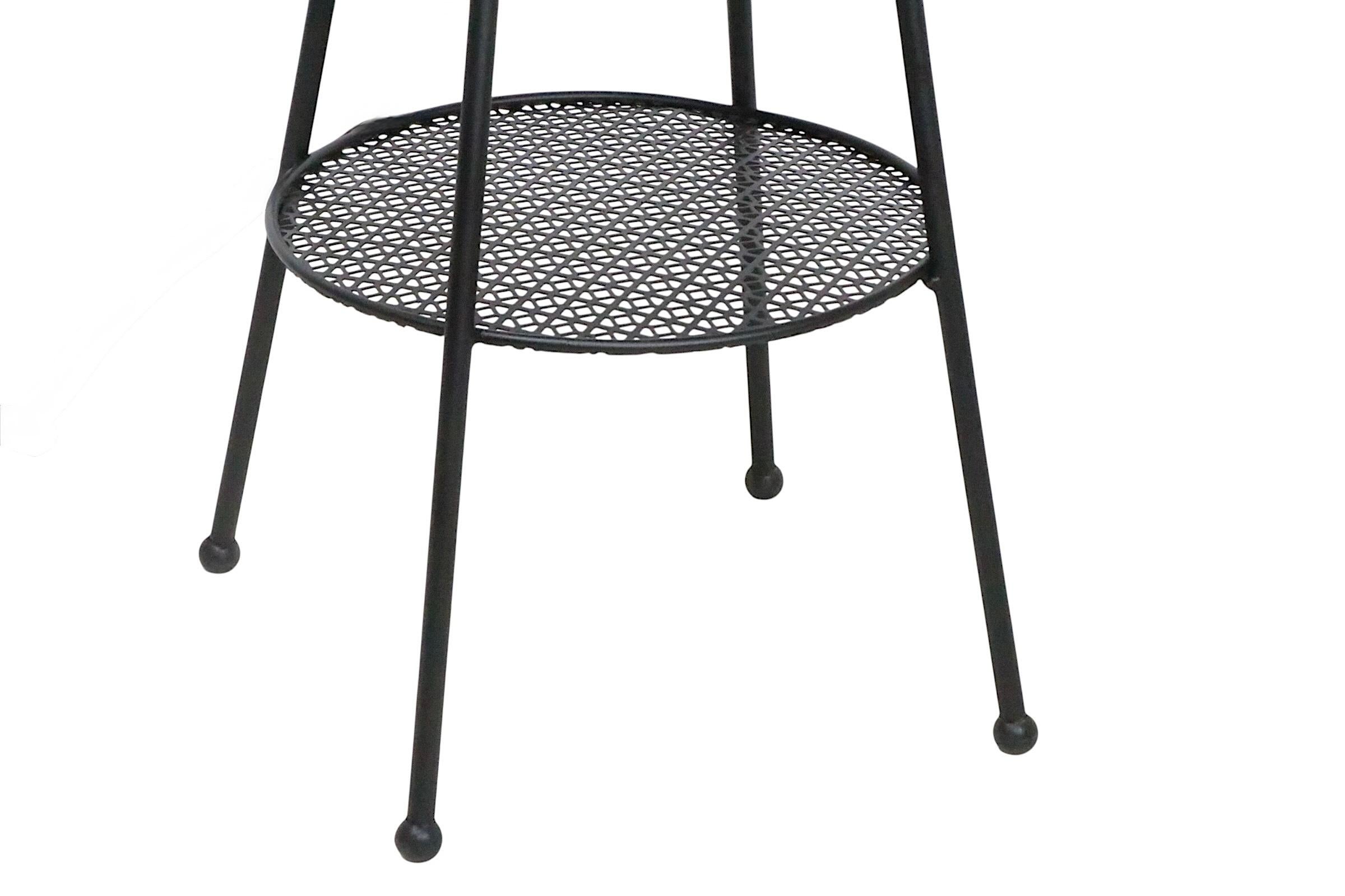American Mid Century Combination Floor Lamp Table For Sale
