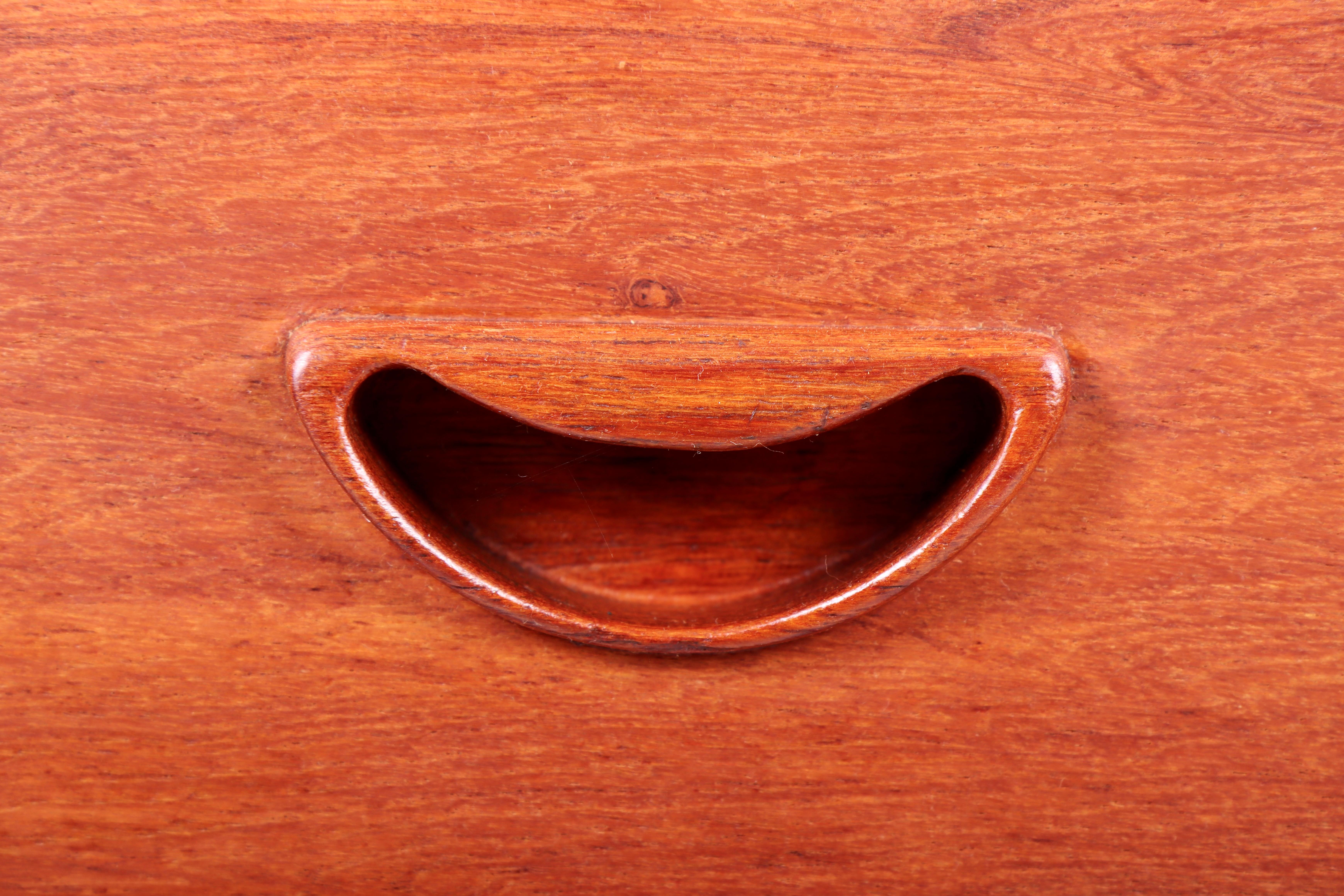 Scandinavian Modern Mid-Century Commode in Solid Teak Designed by Hvidt & Mølgaard, 1950s For Sale