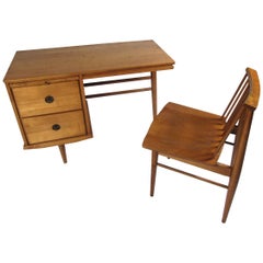 Midcentury Compact Desk and Chair after Paul McCobb