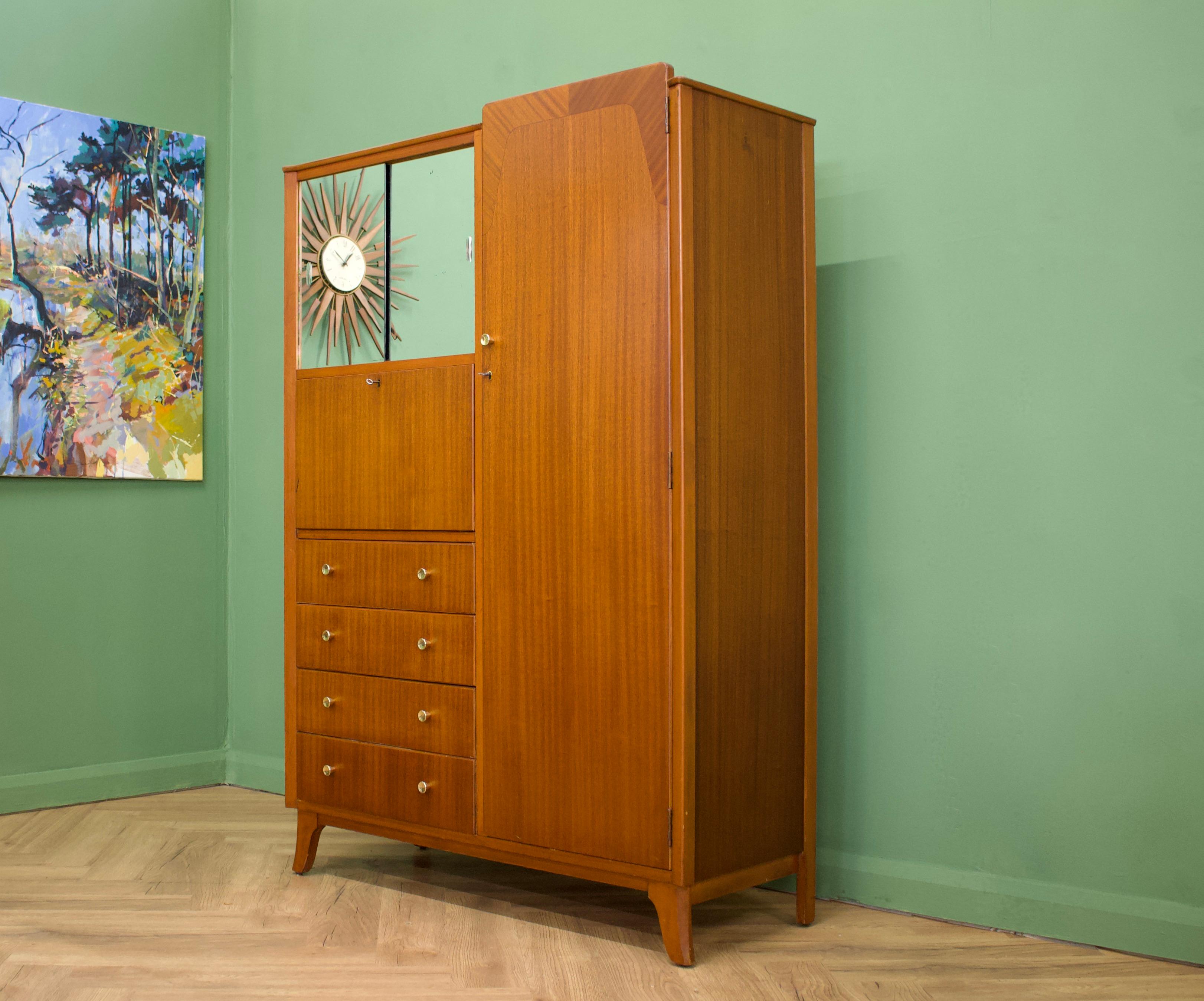 British Mid-Century Compact Wardrobe from Lebus, 1960s
