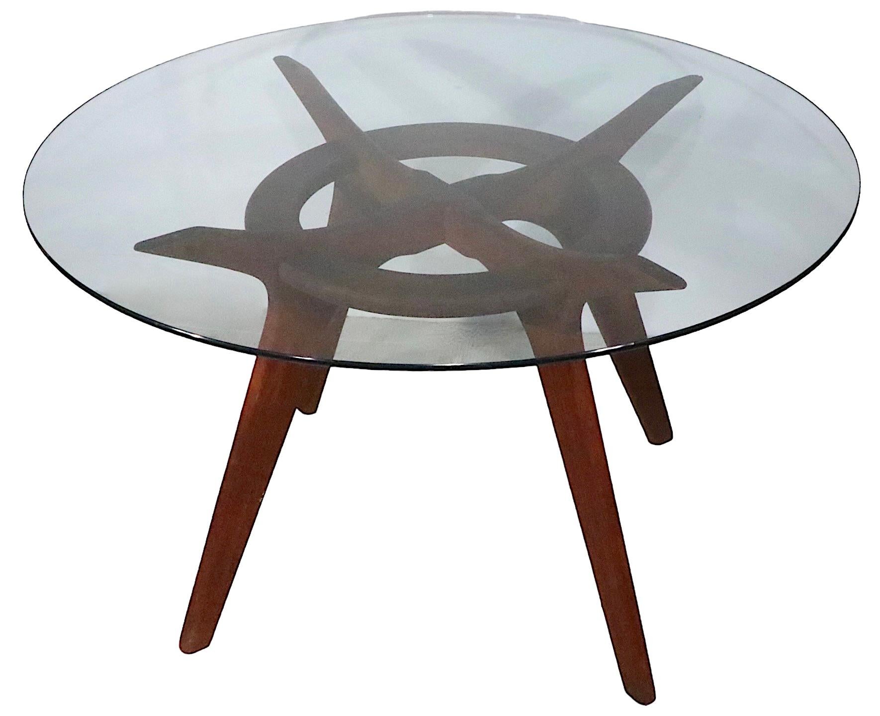 American Mid Century Compass Dining Table by Pearsall for Craft Associates