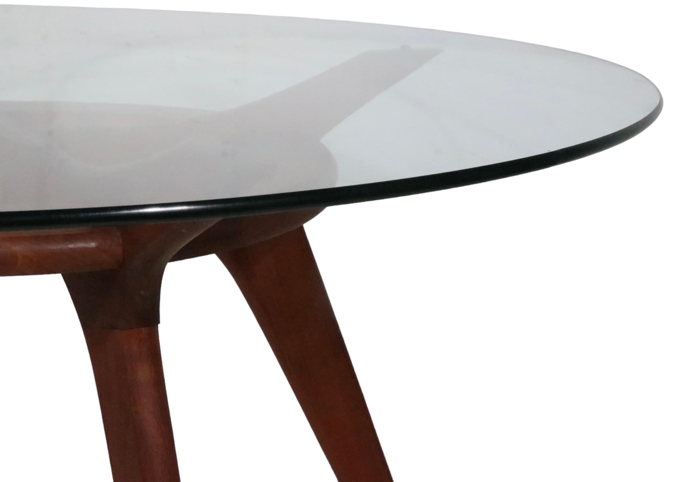 American Mid Century Compass Dining Table designed by Adrian Pearsall c 1960's