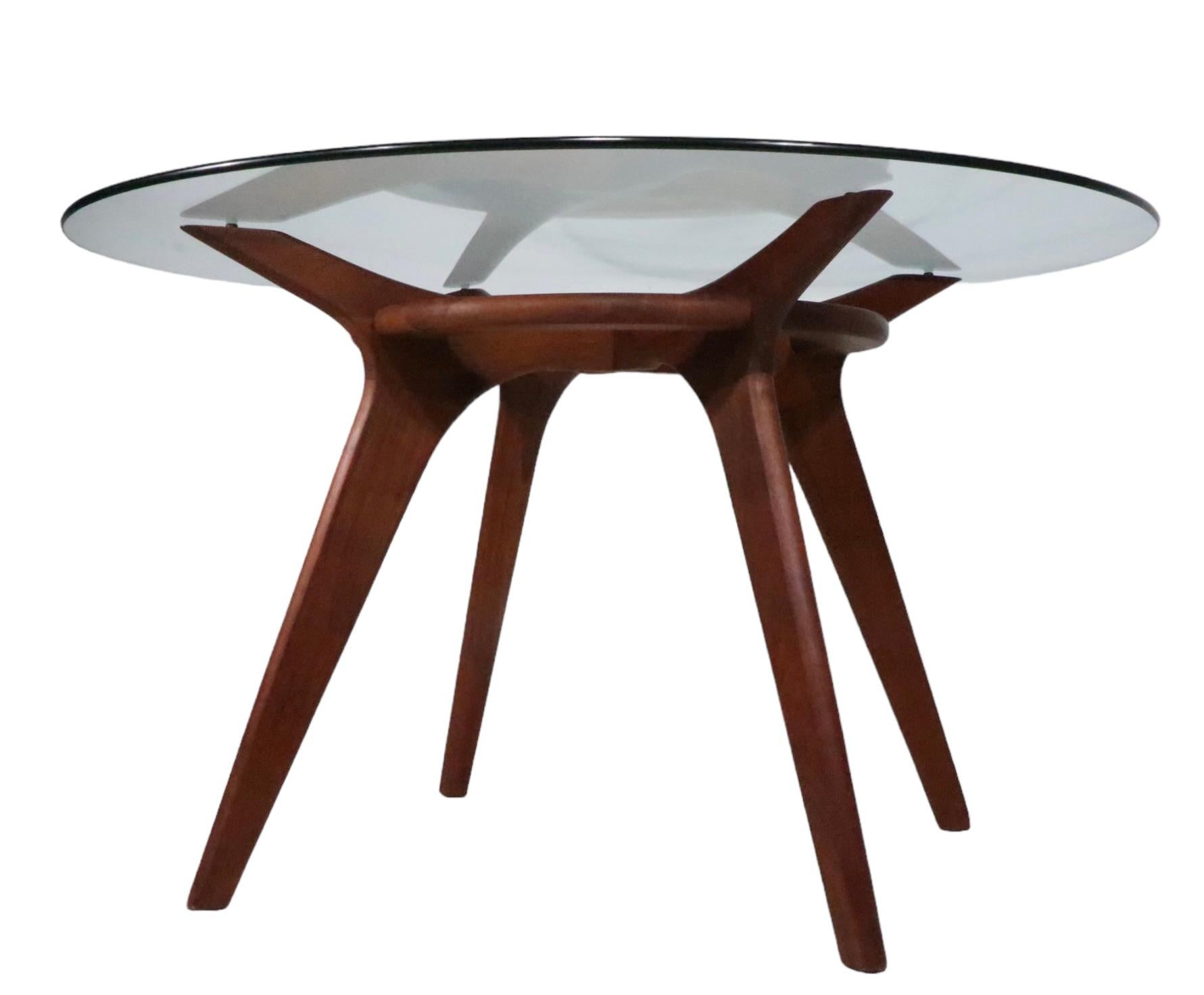 Mid Century Compass Dining Table designed by Adrian Pearsall c 1960's In Good Condition In New York, NY