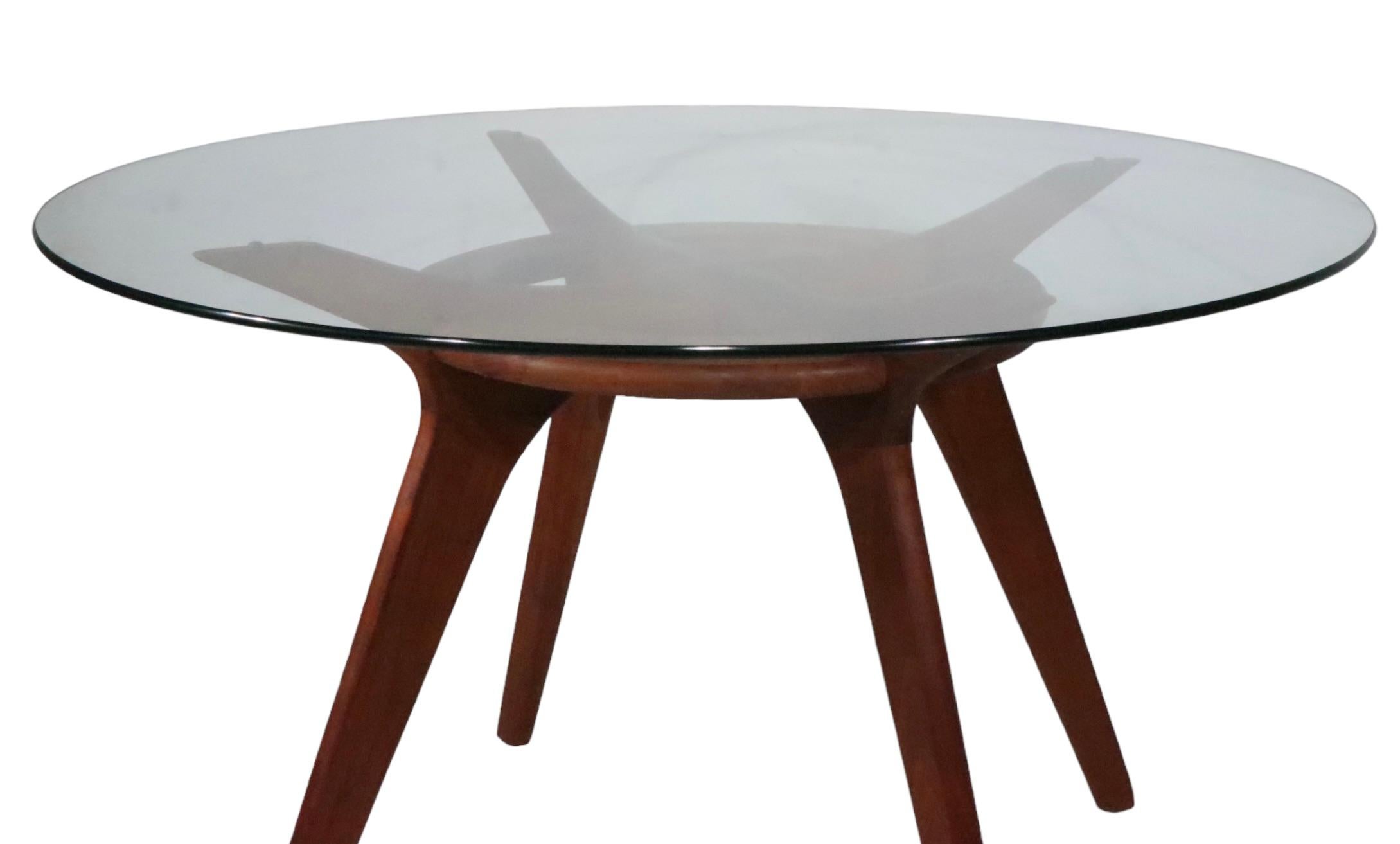 20th Century Mid Century Compass Dining Table designed by Adrian Pearsall c 1960's
