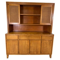 Meuble à vaisselle 2 pièces en bouleau massif A.I.C. Mid Century Conant Ball Modernmates c.1950's