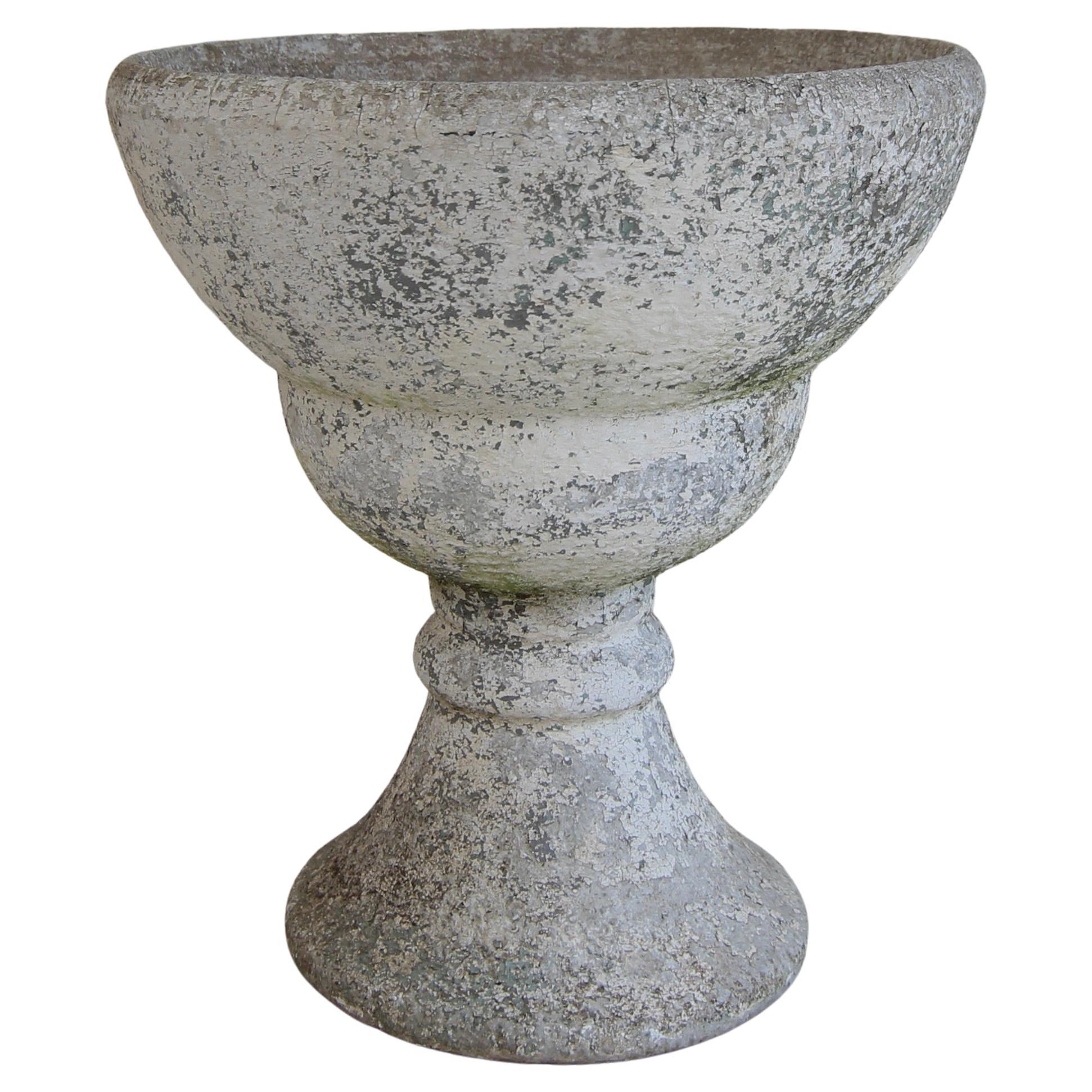 Mid-Century Concrete Garden Urn Planter