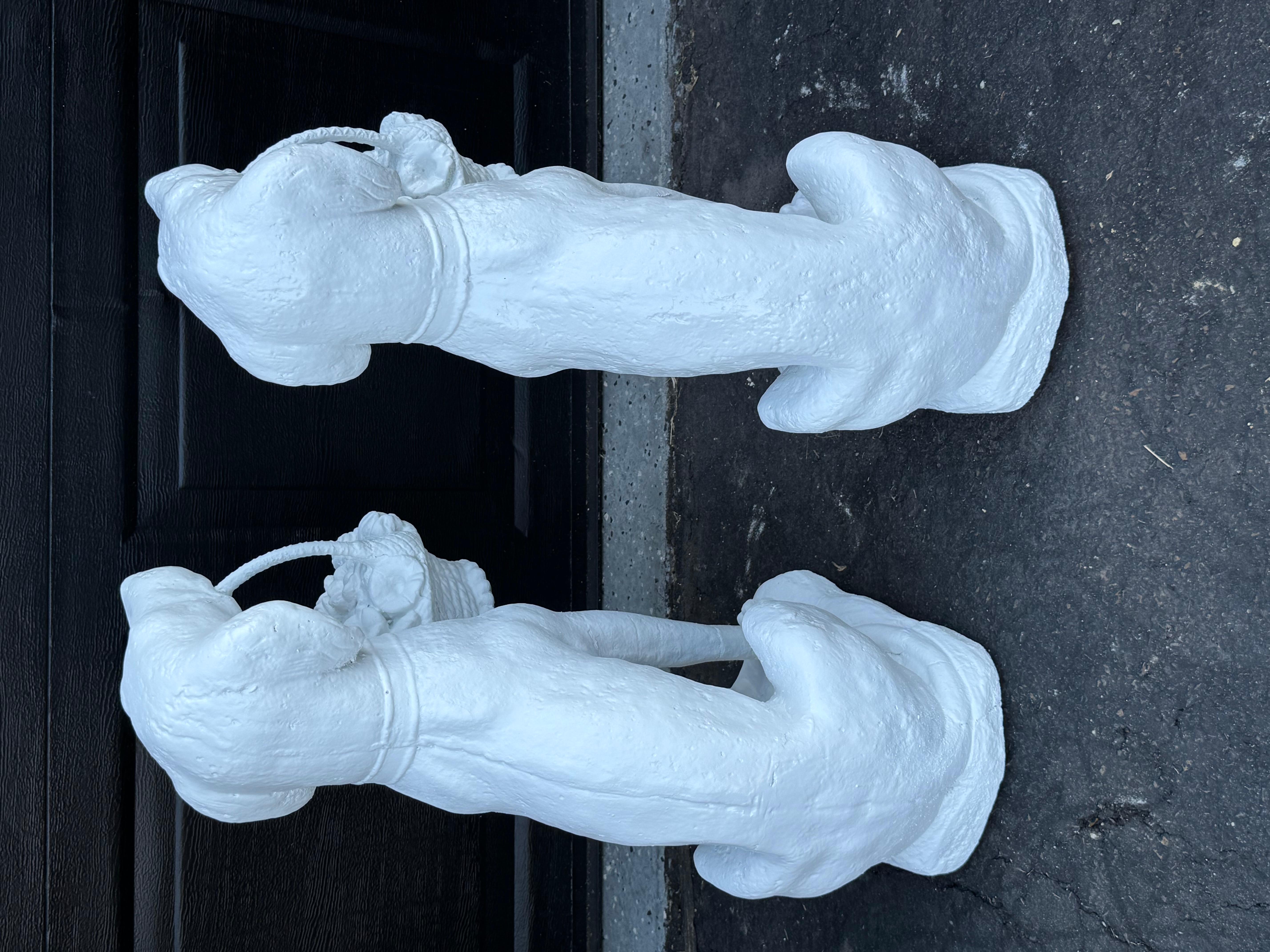 Estatua de Galgo de Hormigón y Hierro de Mediados de Siglo para Jardín o Entrada Pareja en venta 2