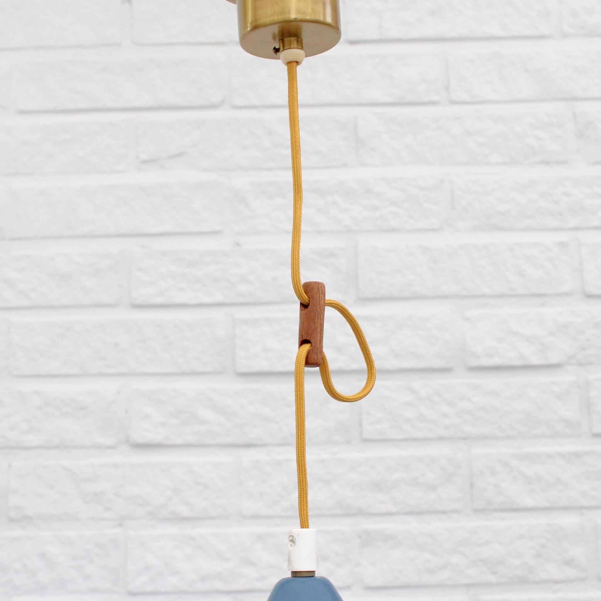Swedish Mid-century cone-shaped pendant lamp with star constellations, Sweden, 1950s For Sale