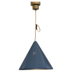 Vintage Mid-century cone-shaped pendant lamp with star constellations, Sweden, 1950s