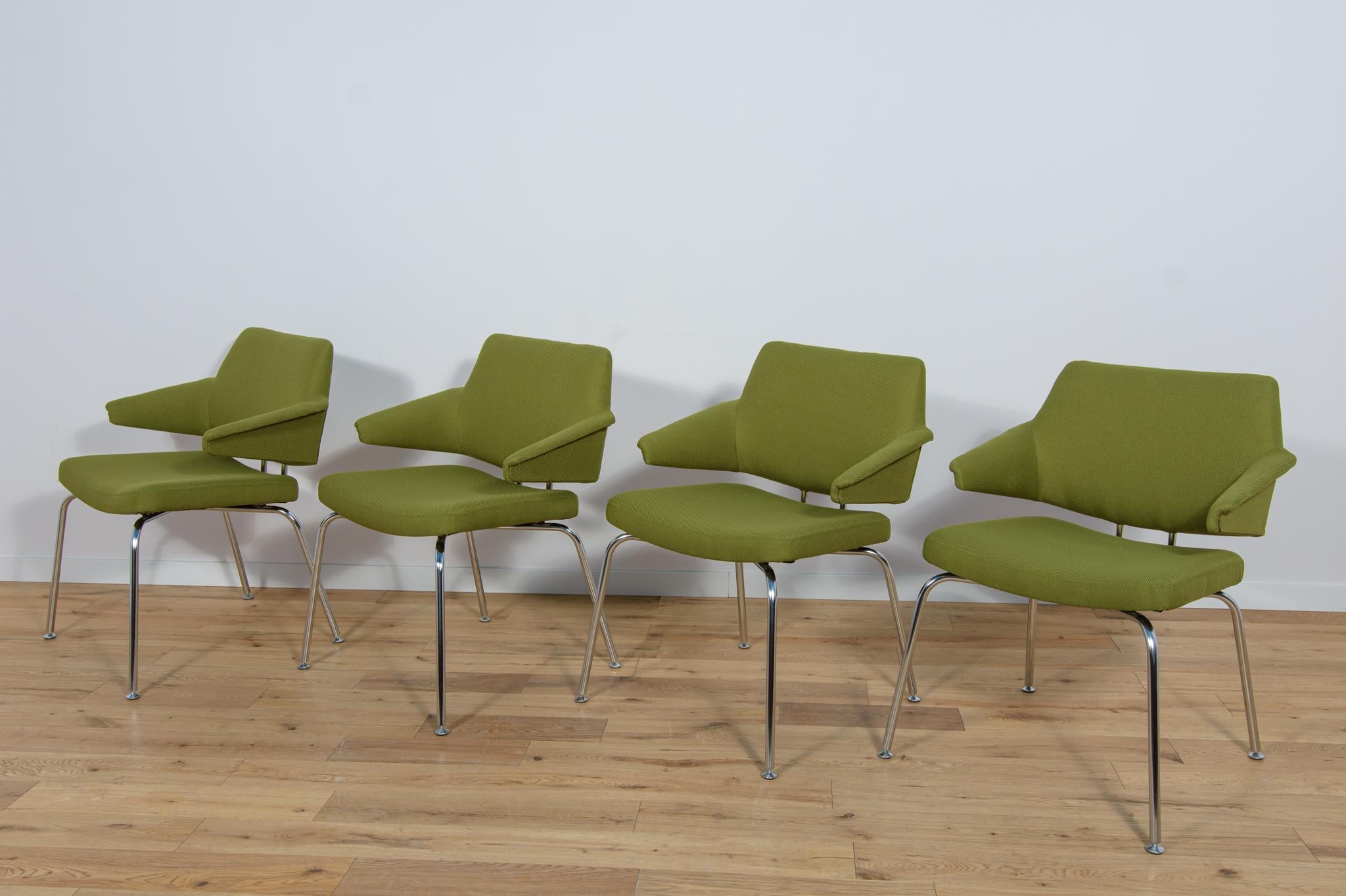 Danish Mid-Century Conference Armchairs by Jacob Jensen for Duba, 1960s, Set of 4 For Sale