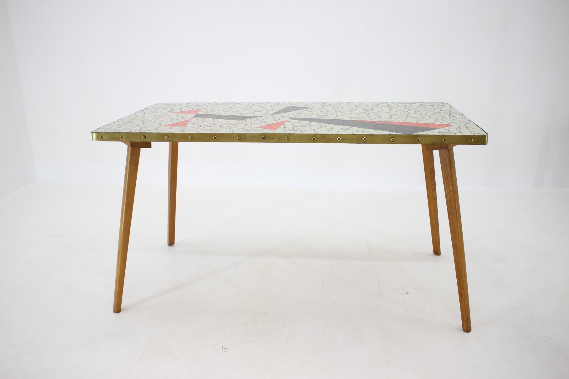 Mid-Century Modern Midcentury Conference Mosaic Table, Germany, 1960s For Sale