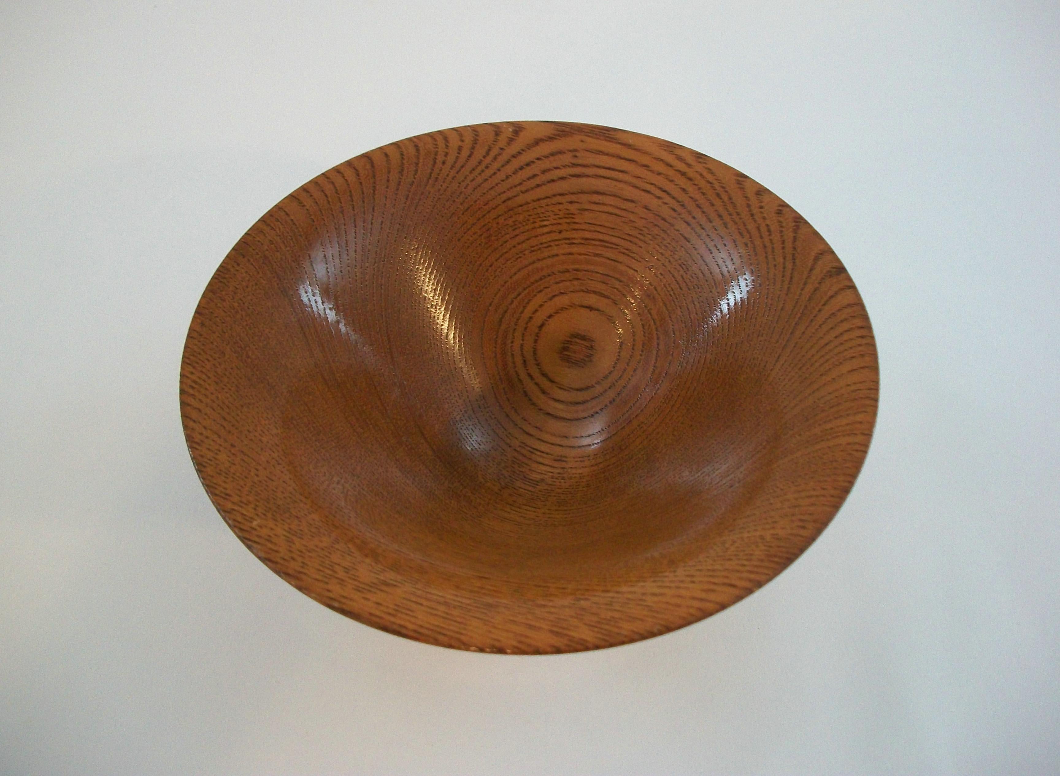 Hand-Crafted Mid Century Conical Teak Bowl - Small Size - Signed - Denmark - Circa 1960's For Sale