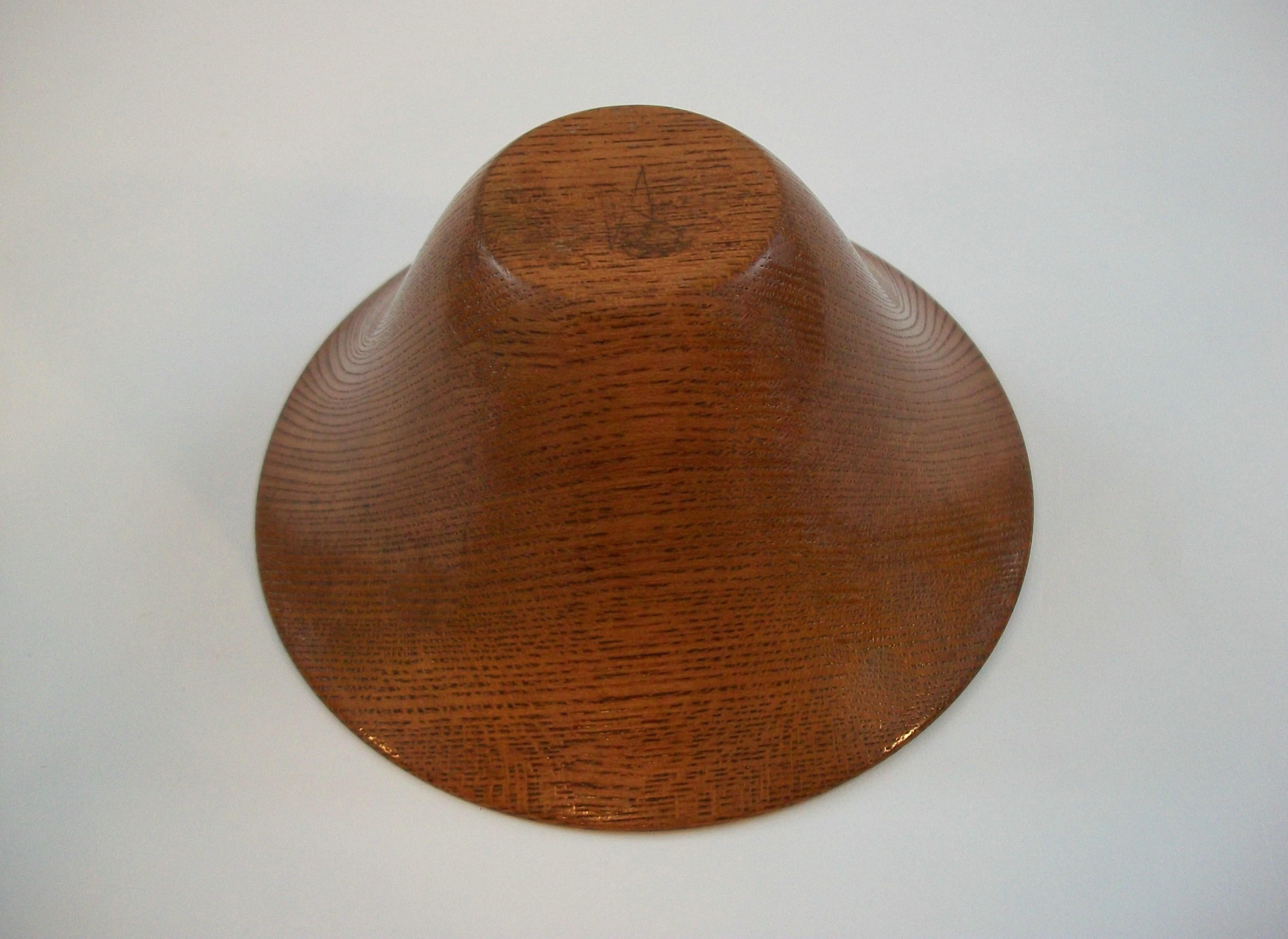 20th Century Mid Century Conical Teak Bowl - Small Size - Signed - Denmark - Circa 1960's For Sale