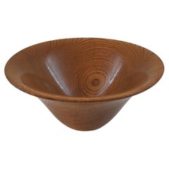 Mid Century Conical Teak Bowl - Small Size - Signed - Denmark - Circa 1960's