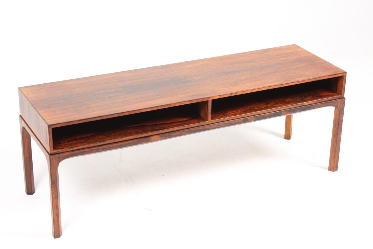 Scandinavian Modern Midcentury Console in Rosewood by Kai Kristiansen for Aksel Kjersgaard