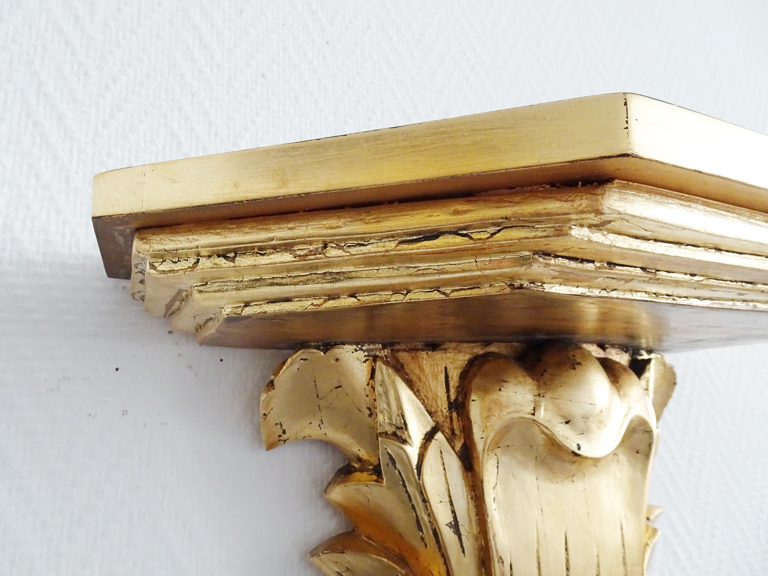 Mid-Century Console Shelve Gold Leaf, Louis XV 1