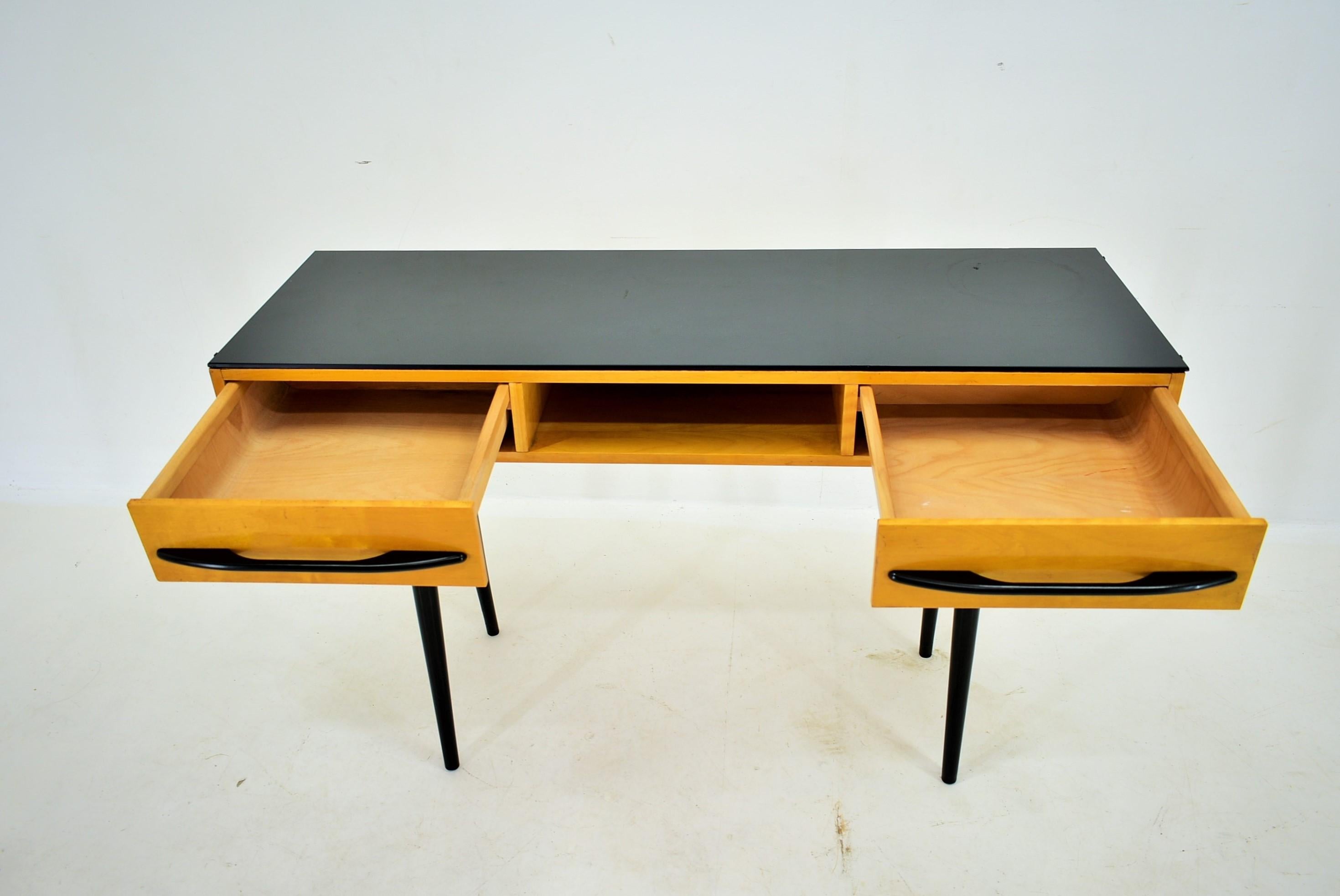 Glass Mid-Century Console Side Table by Mojmir Pozar for Up Zavody, 1960's For Sale