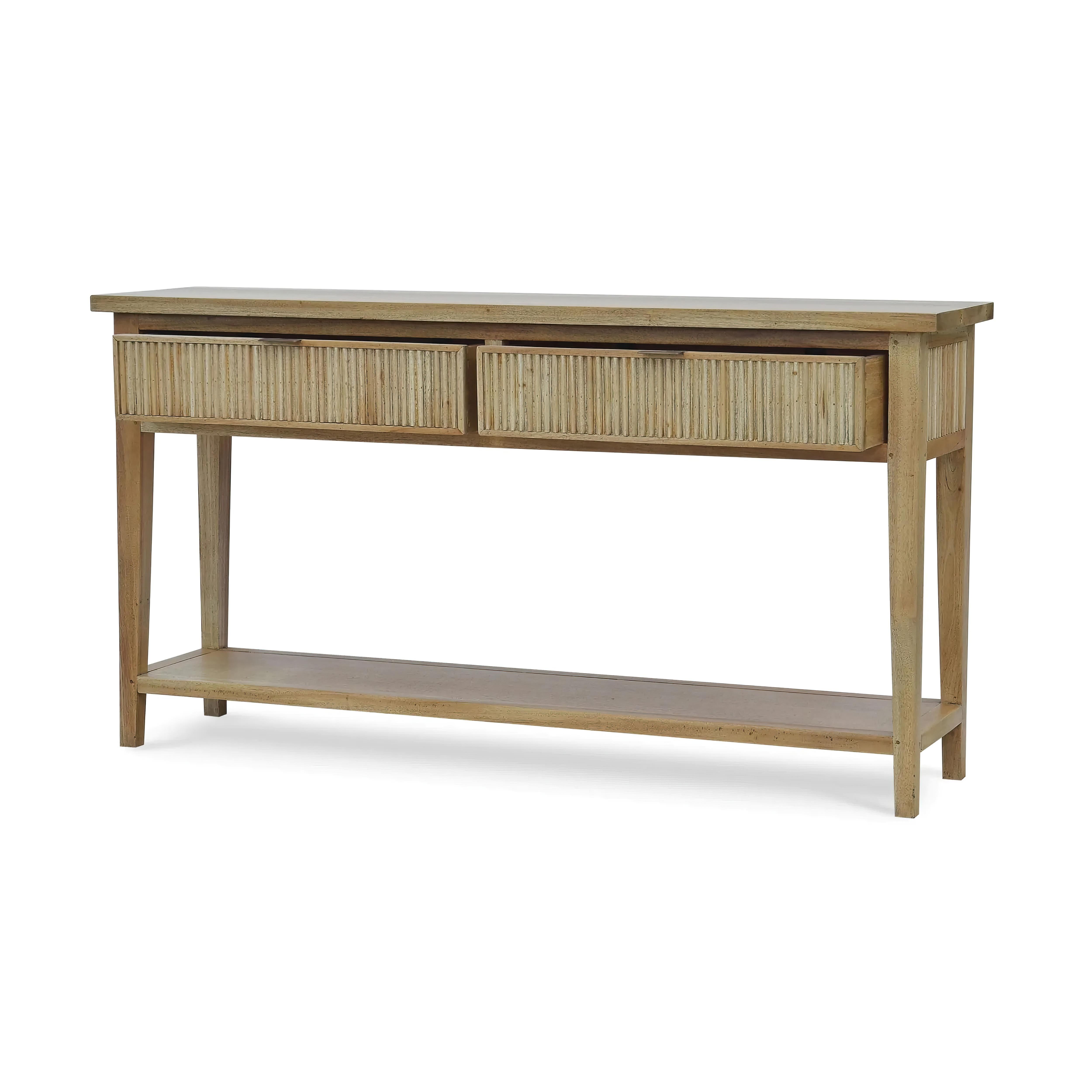 Mid-Century Modern Mid Century Console Table – Fruitwood Finish For Sale