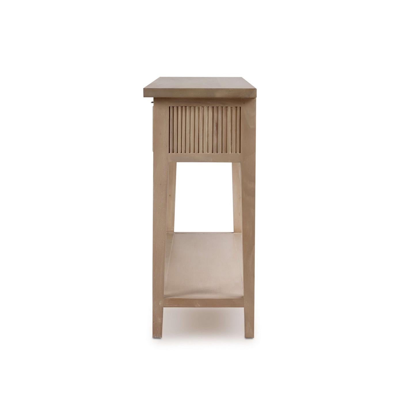 Asiatico Tavolo Consolle Mid Century - Finitura Sandbar Nature in vendita