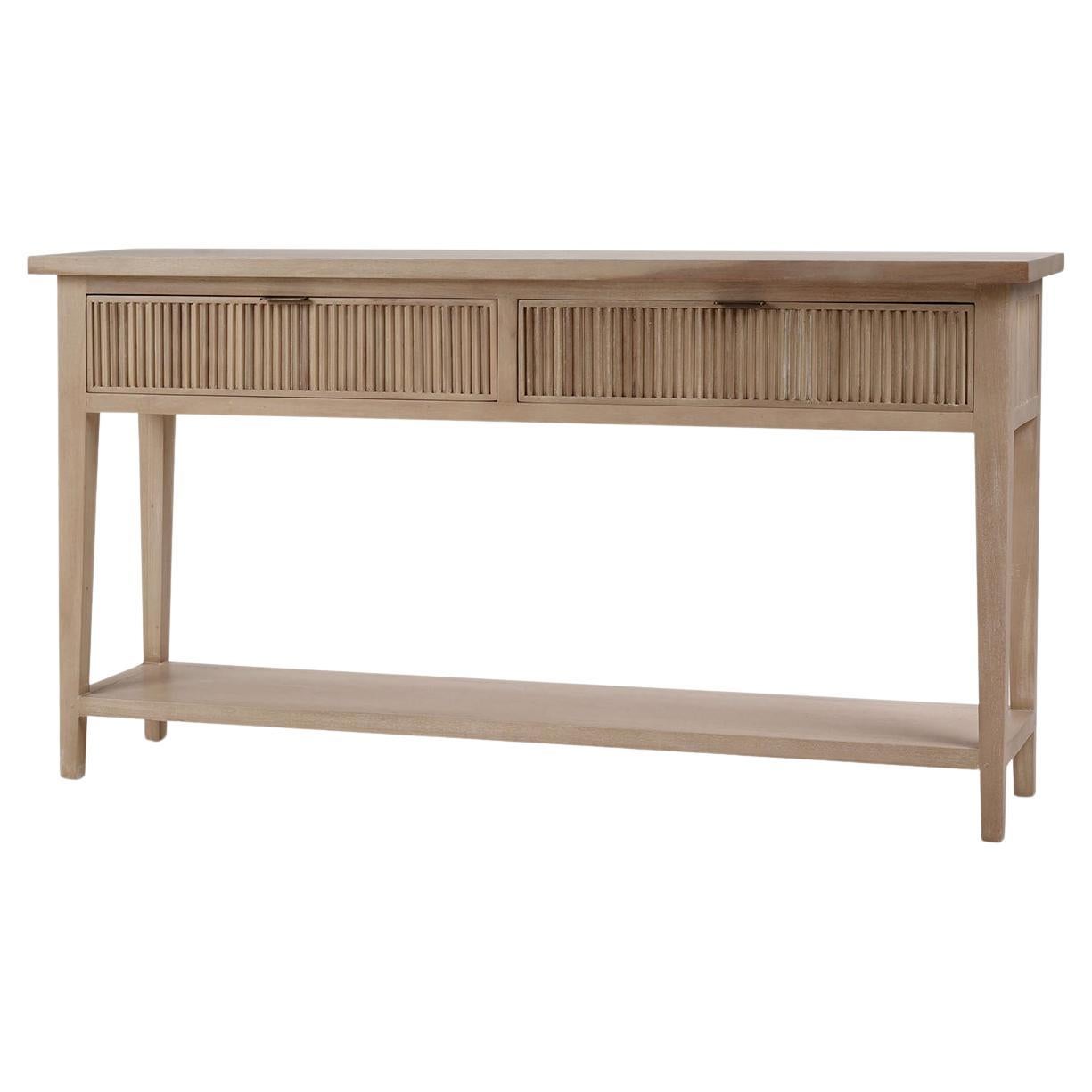 Mid Century Console Table – Natural Sandbar Finish