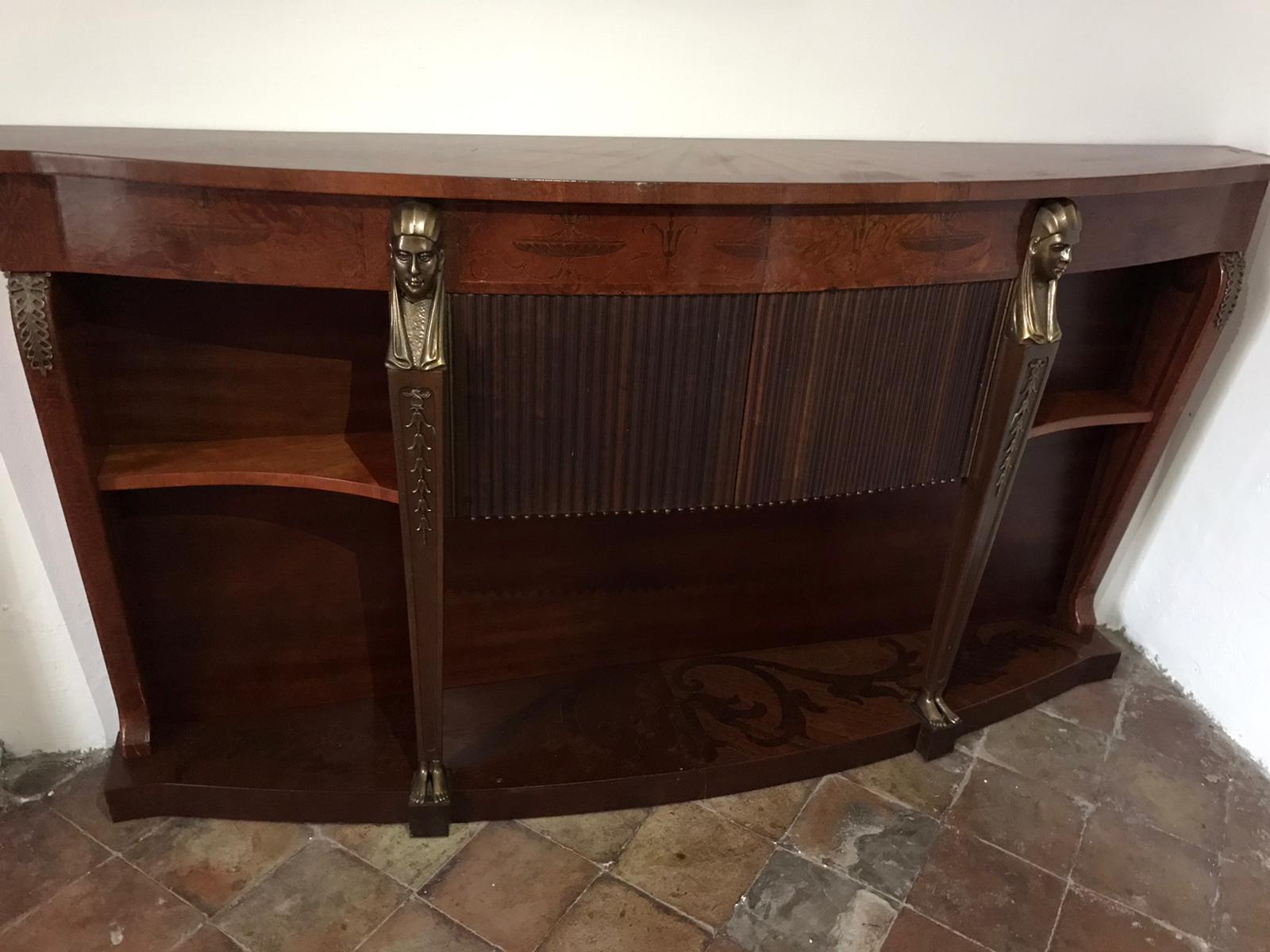 Mid Century Console Table Return from Egypt Style For Sale 2