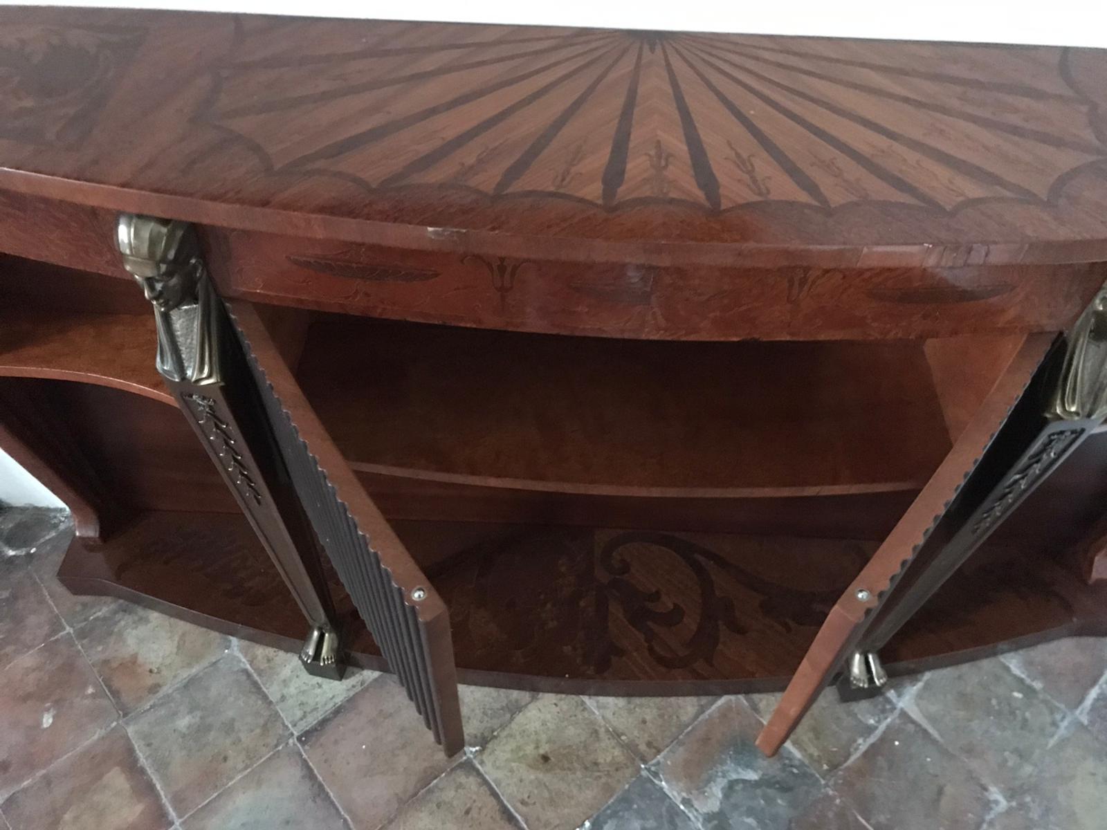 Egyptian Revival Mid Century Console Table Return from Egypt Style For Sale