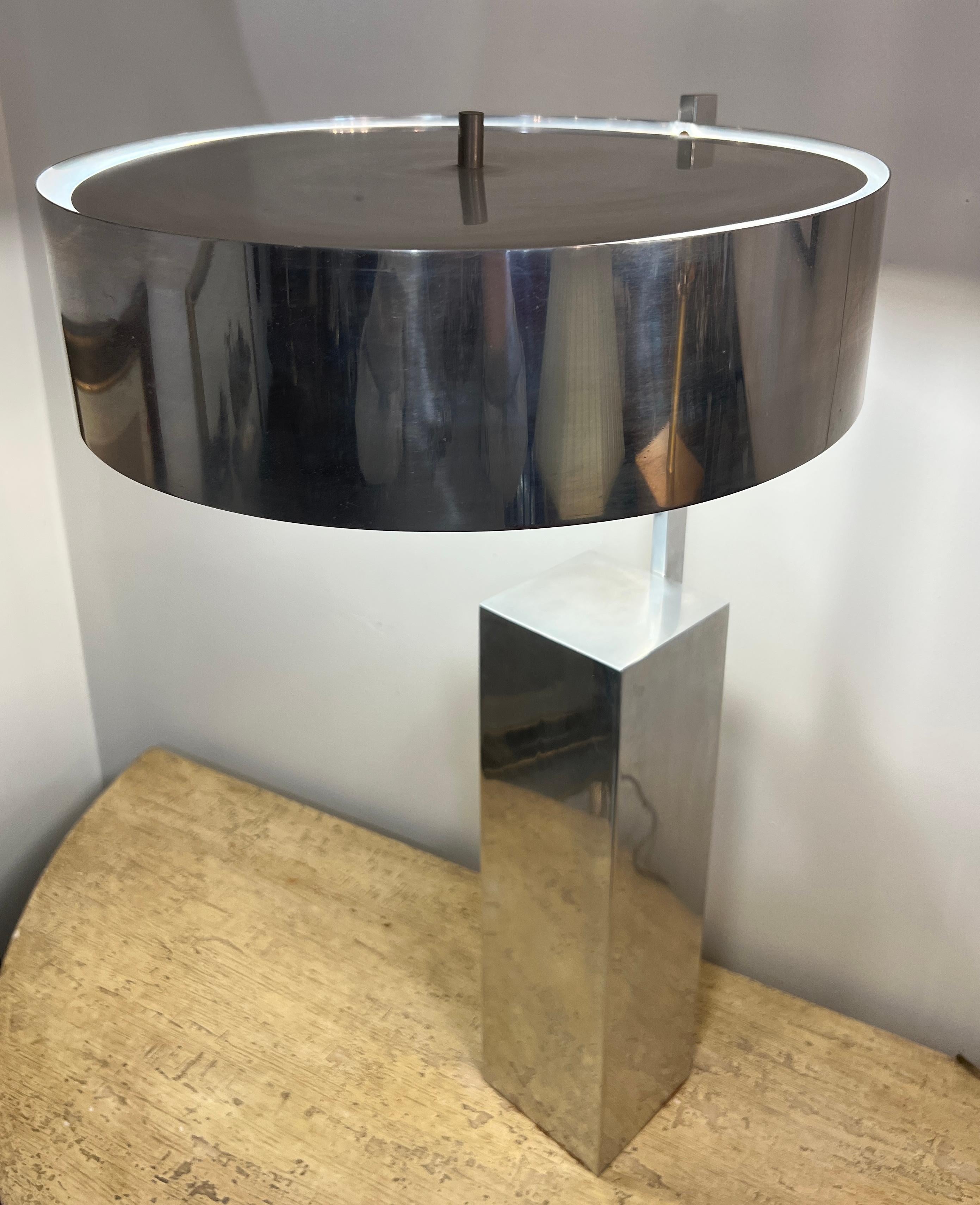Mid-Century Constructivist Style Table Lamp in the Manner of Kurt Versen For Sale 9