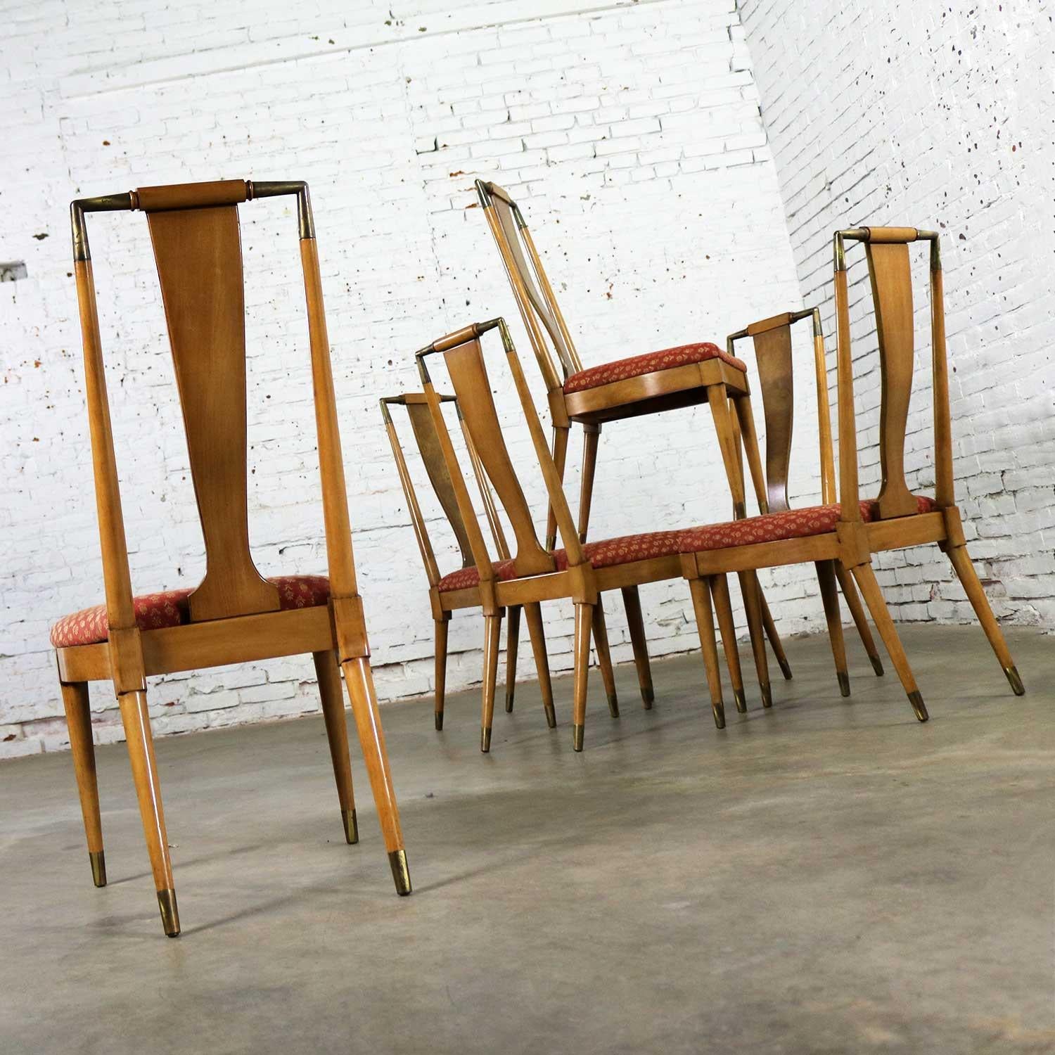 20th Century Midcentury Contempora Dining Chairs by William Clingman for J. L. Metz Set of 6 For Sale