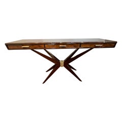 Mid-Century Continental Console in Walnut