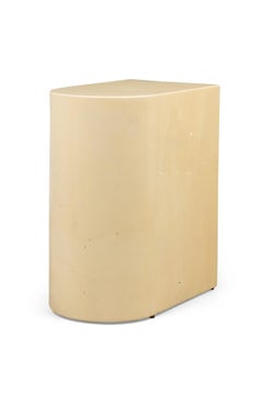 Mid-Century Continental Karl Springer GoatSkin Pedestal End Table